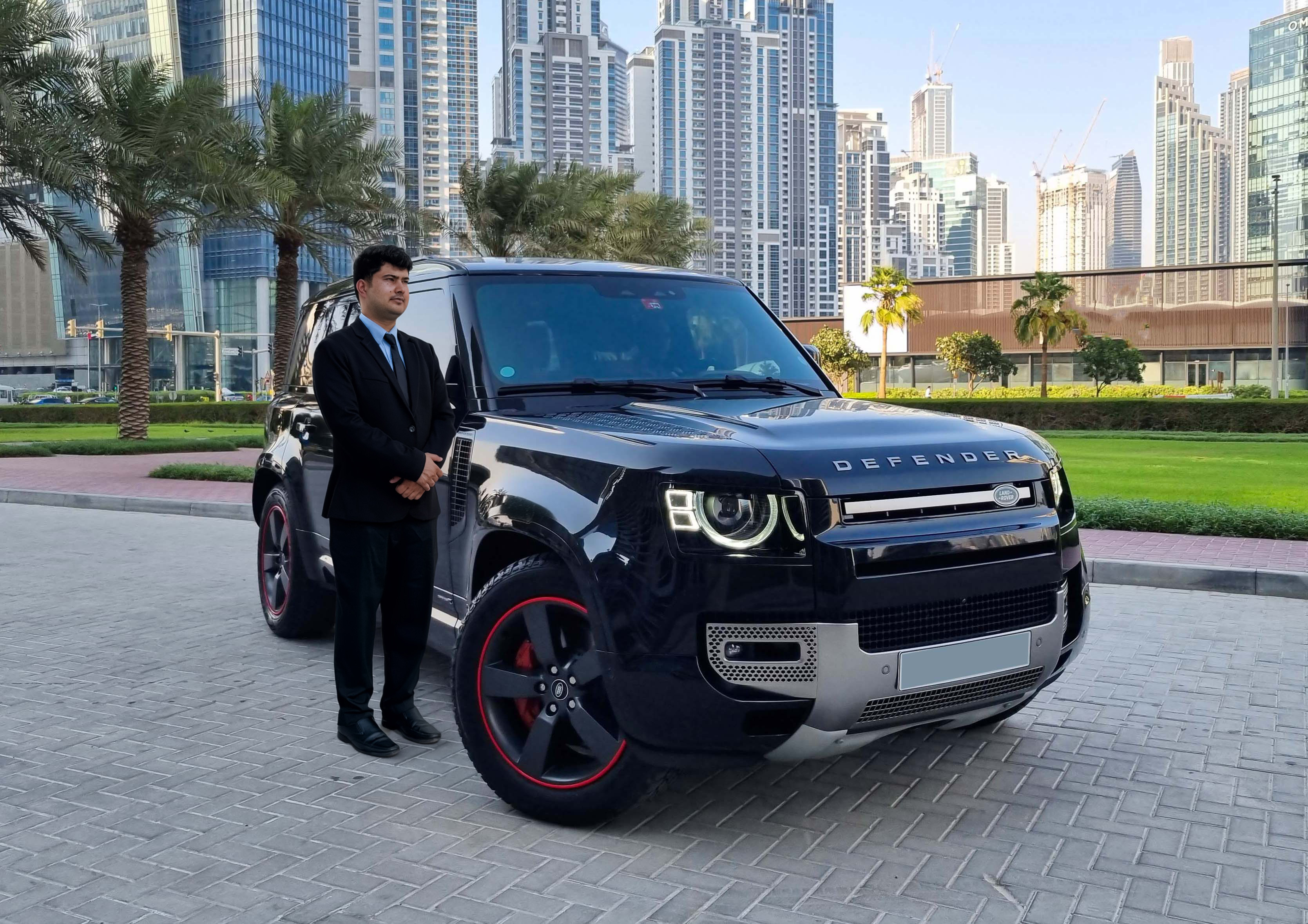 Booking Land Rover Defender X V6 2024 chauffeur service