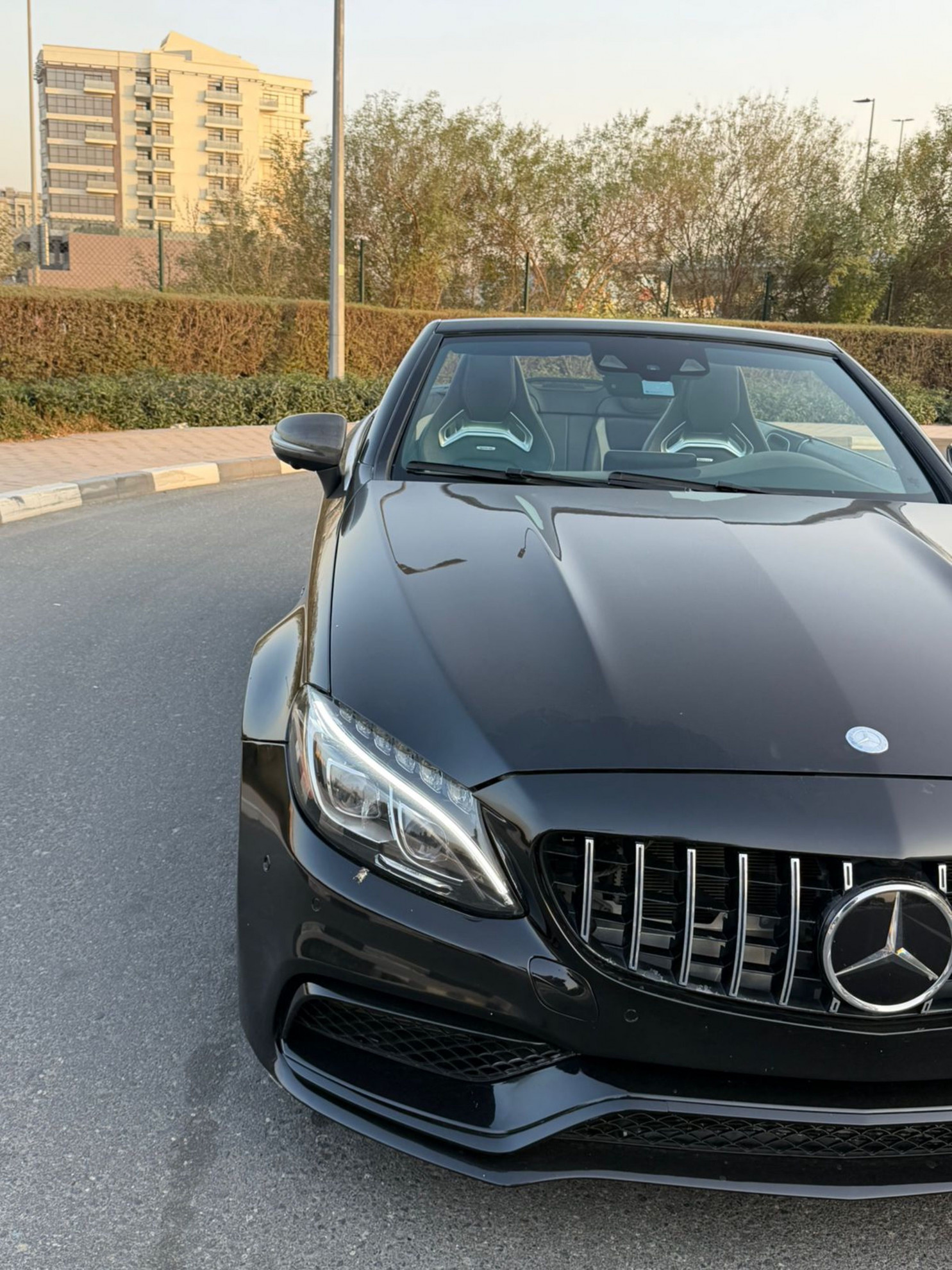 Black Mercedes Benz C63 AMG 2017