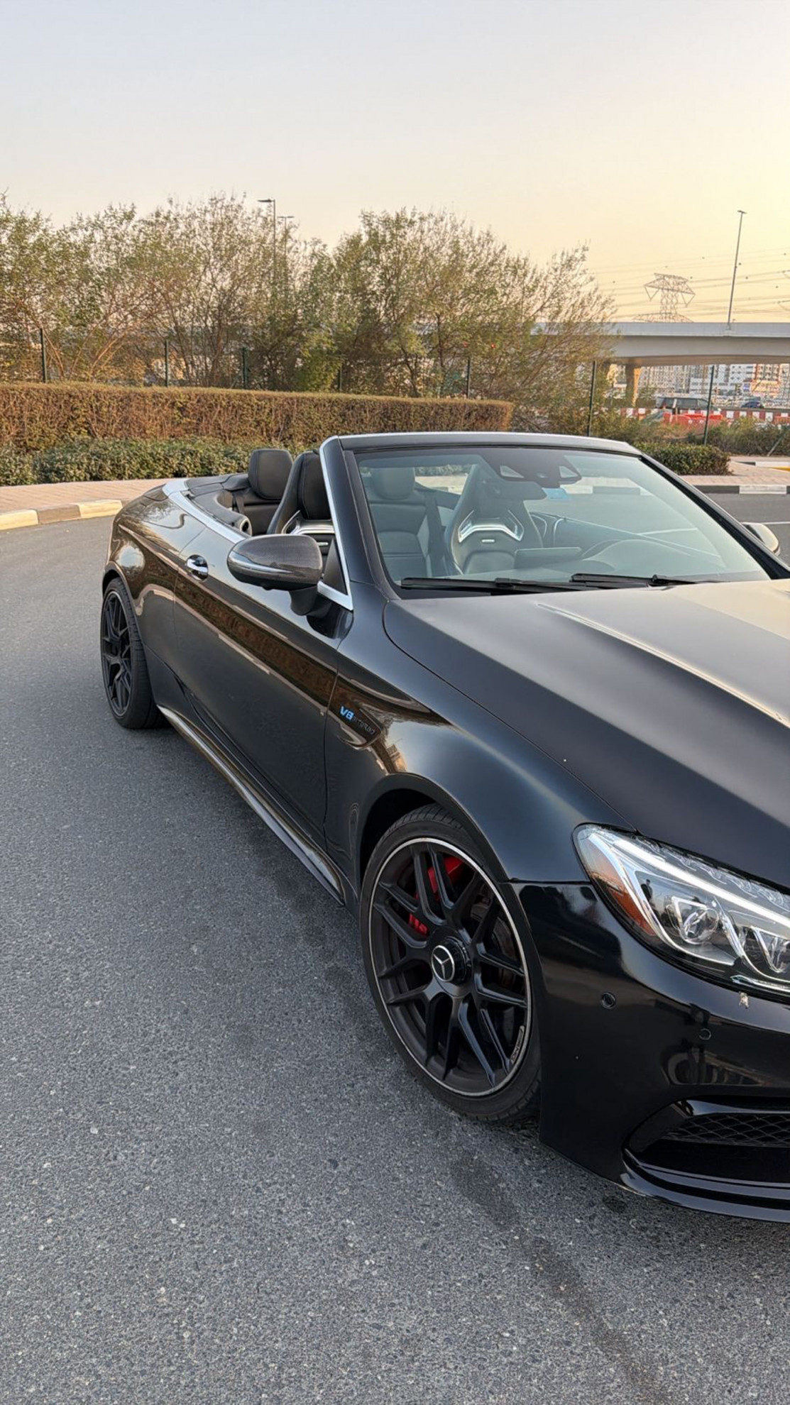 Black Mercedes Benz C63 AMG 2017