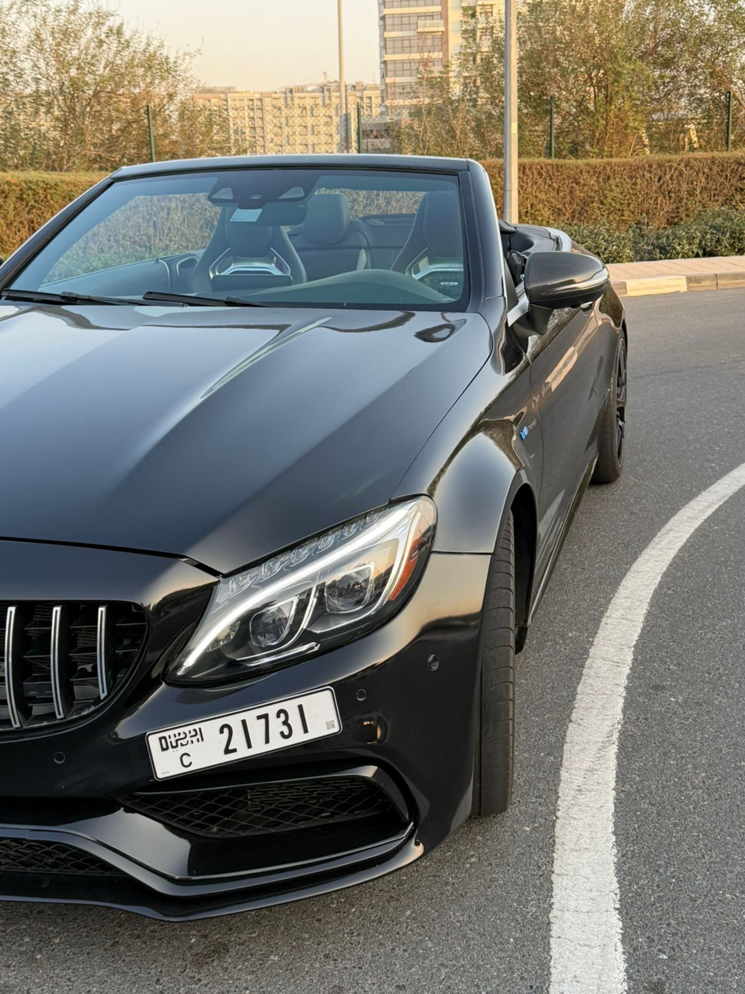 Black Mercedes Benz C63 AMG 2017
