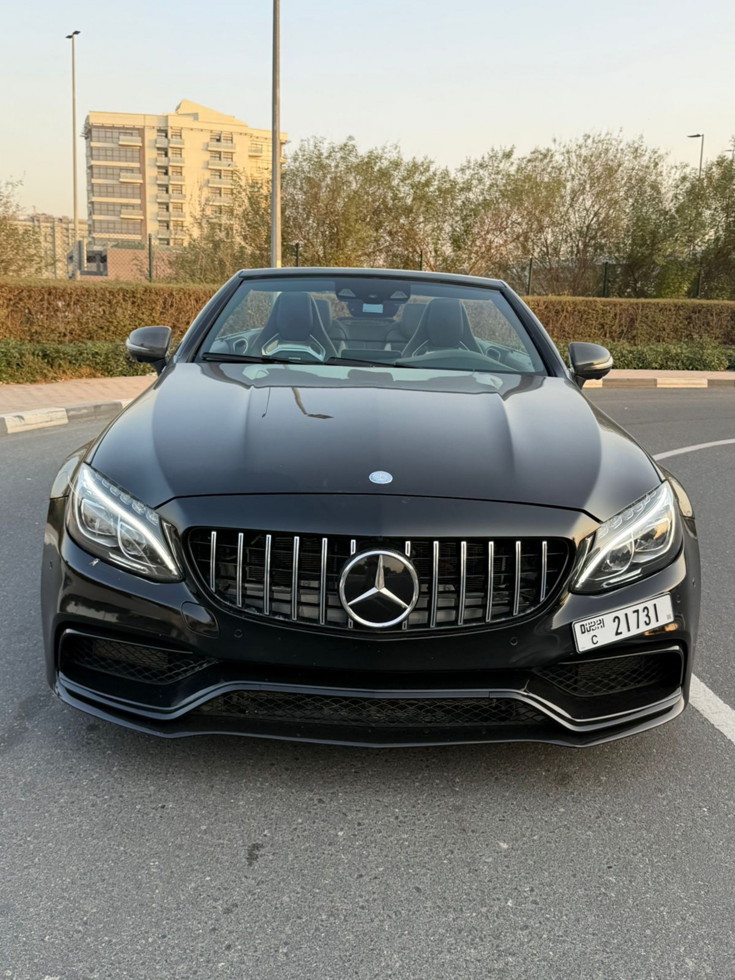 Black Mercedes Benz C63 AMG 2017