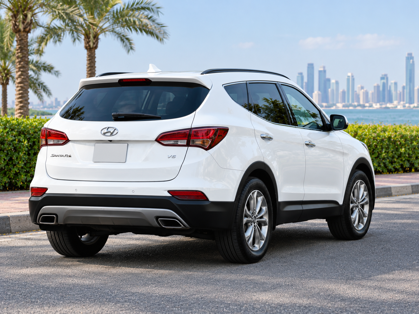 Blanc Hyundai Santa Fe GLS Top 2015