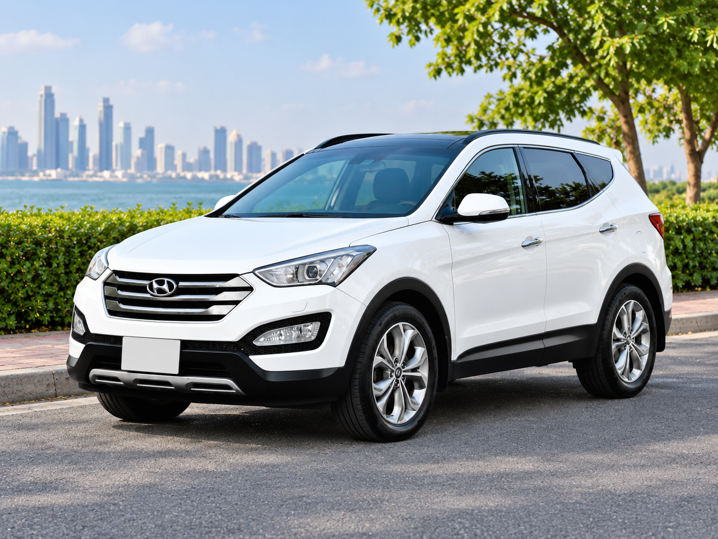 Blanc Hyundai Santa Fe GLS Top 2015 Blanc Hyundai Santa Fe GLS Top 2015