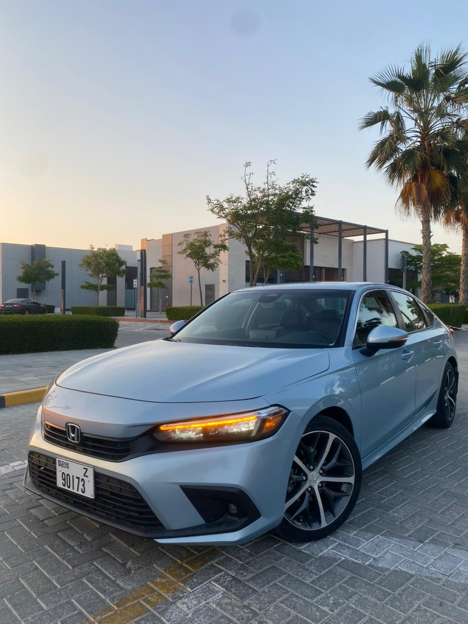 Blue Honda Civic Touring 2022