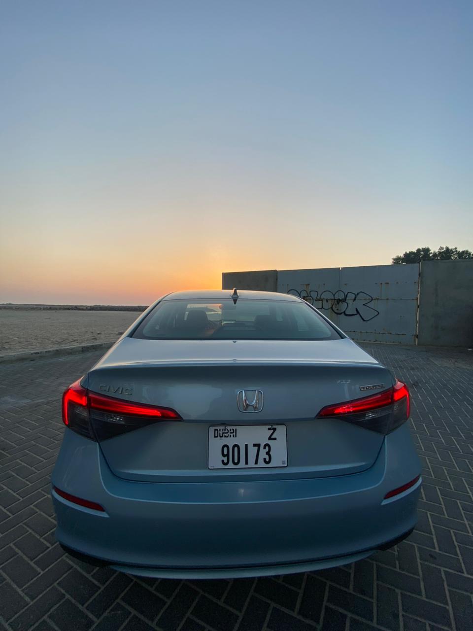 Blue Honda Civic Touring 2022