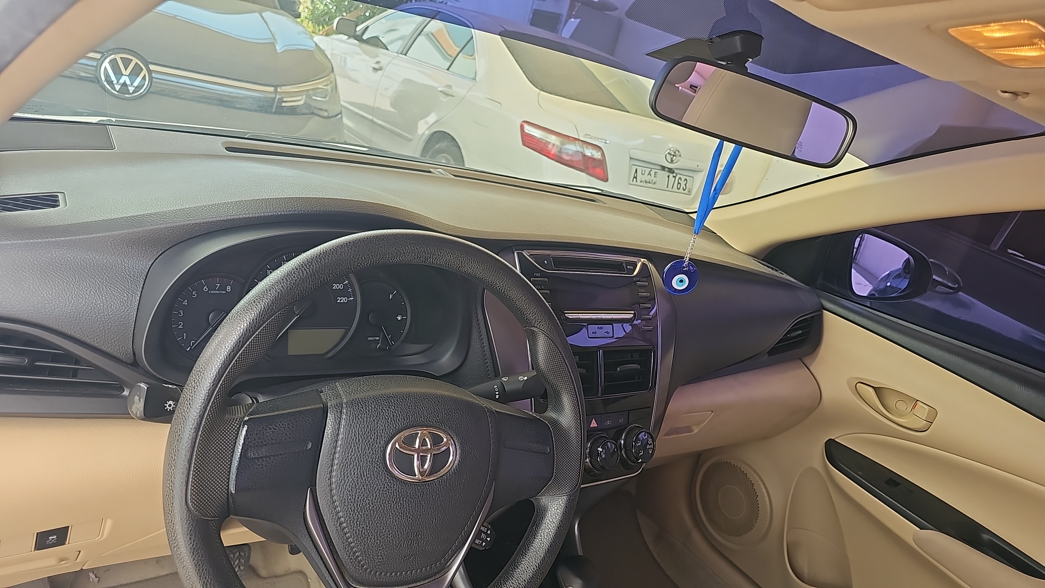 White Toyota Yaris Sedan 2022