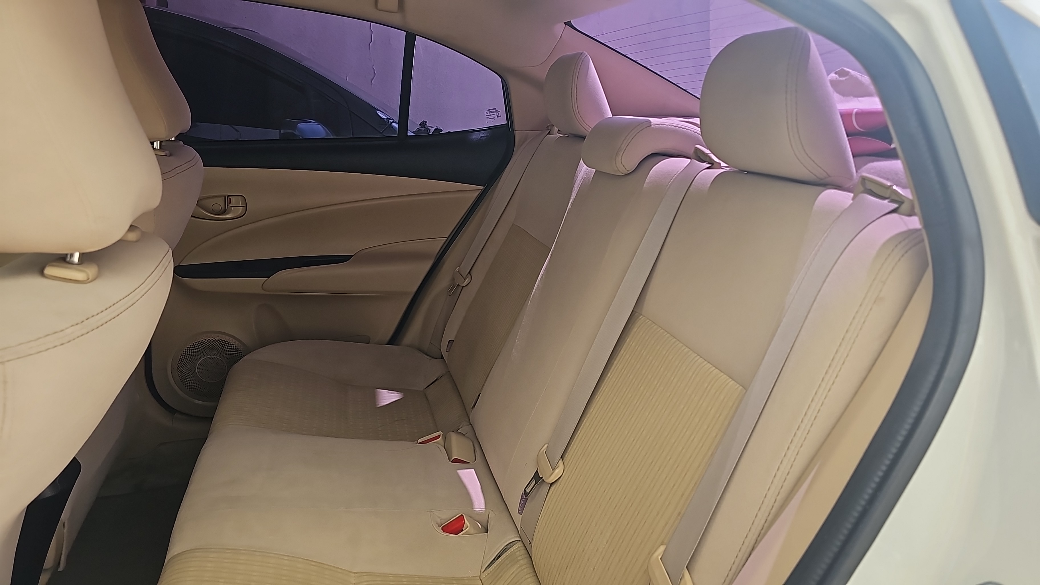White Toyota Yaris Sedan 2022
