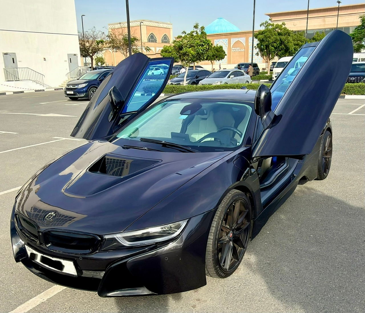 Grigio scuro BMW i8 Coupe 2016