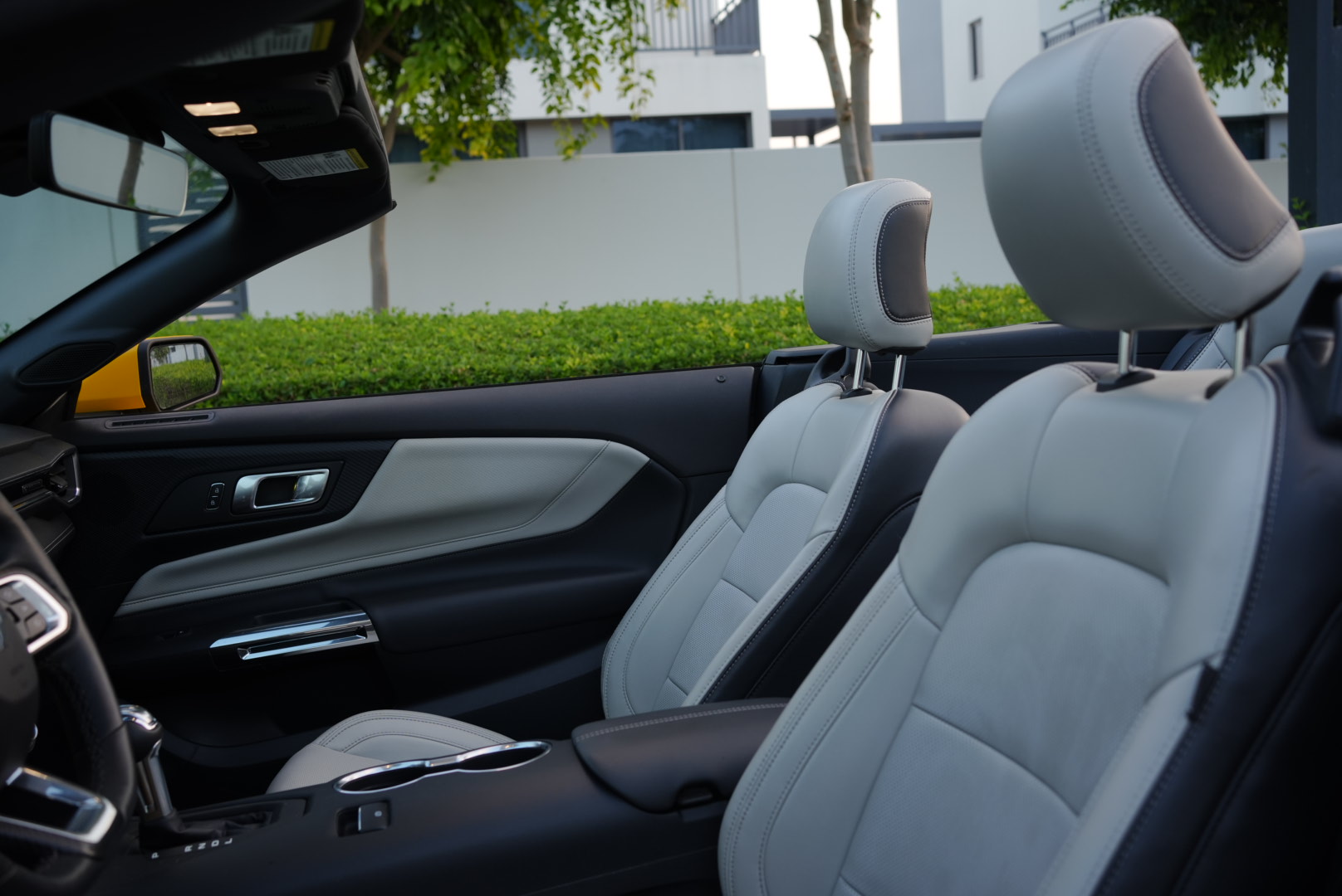 Yellow Ford Mustang Ecoboost Convertible 2024