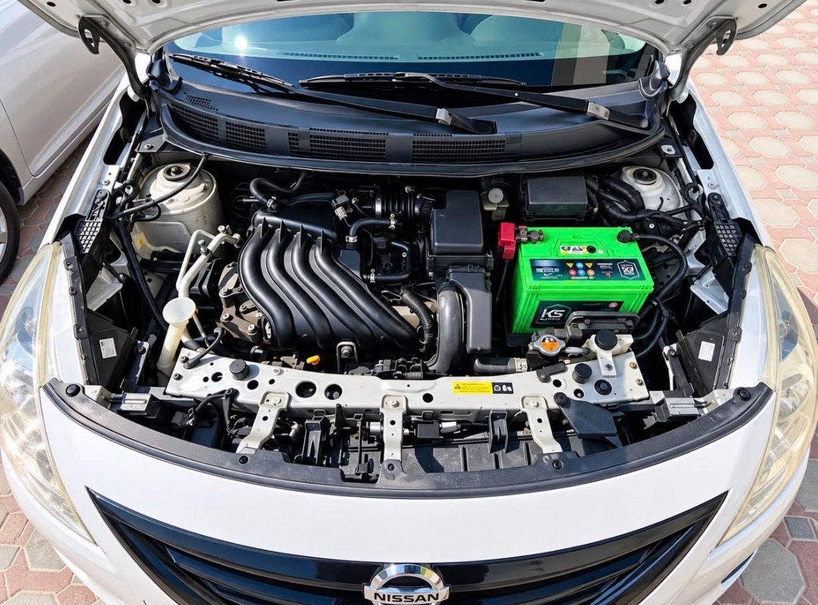 White Nissan Sunny Base 2016