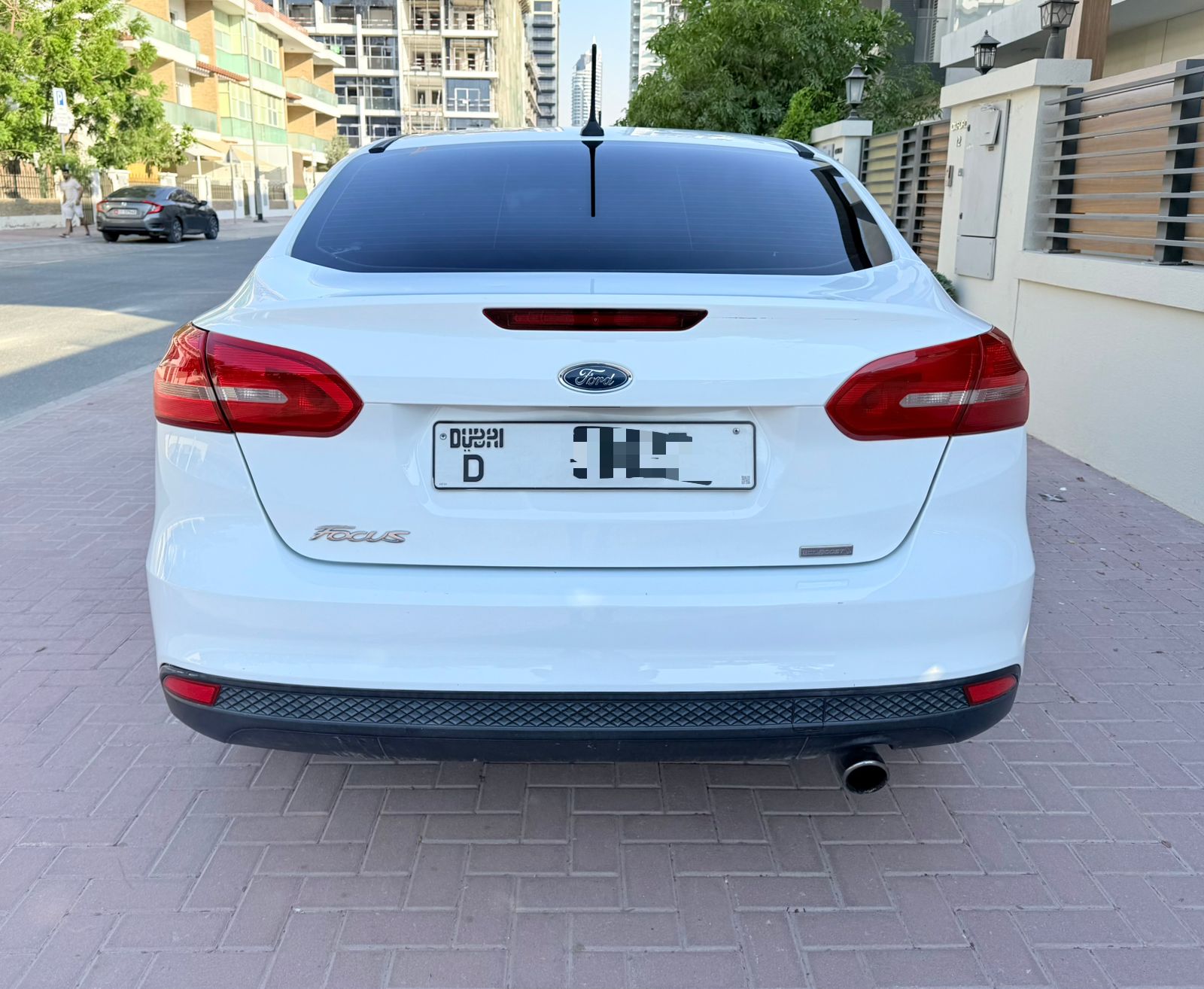 White Ford Focus S 2018