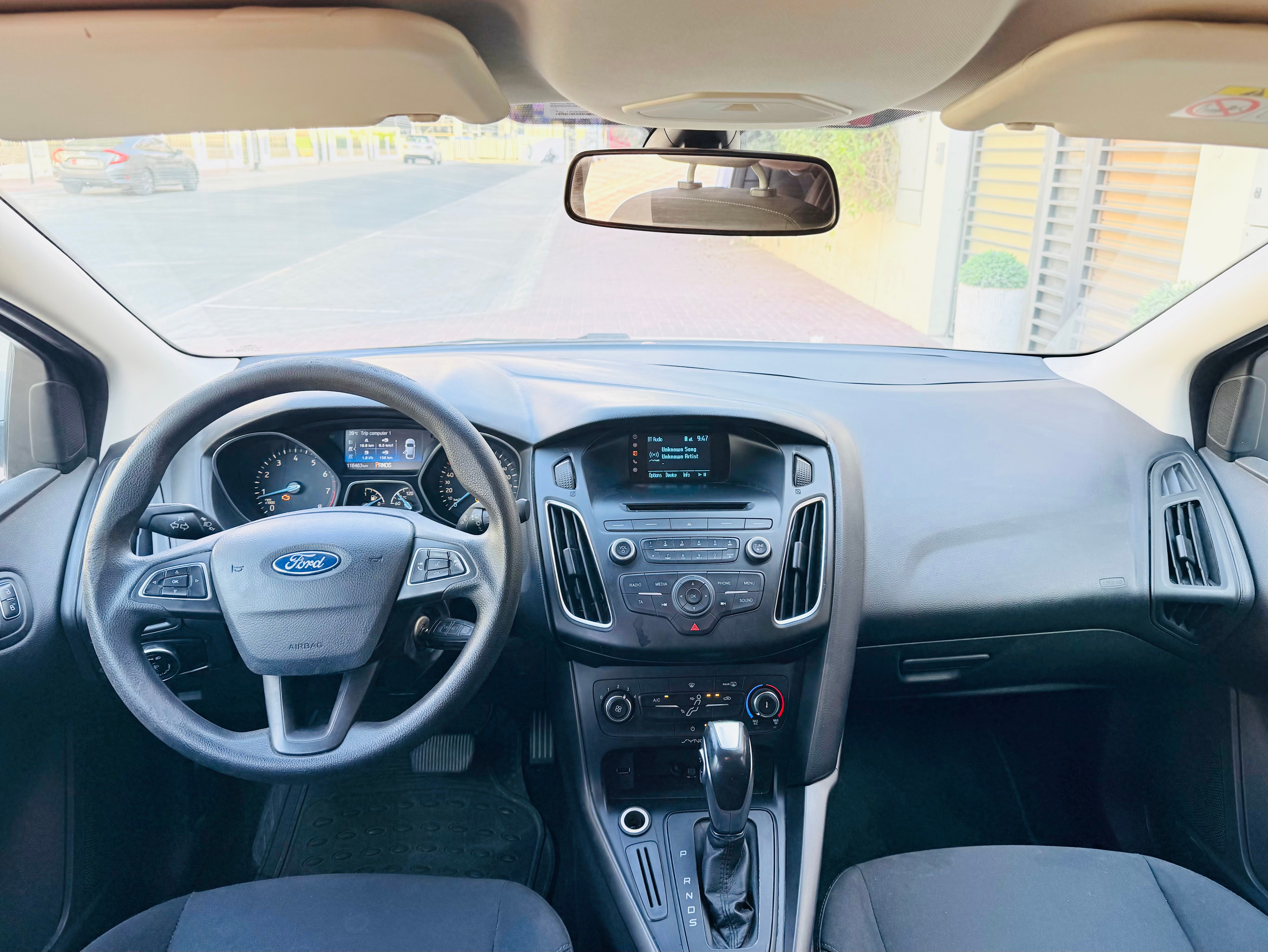 White Ford Focus S 2018