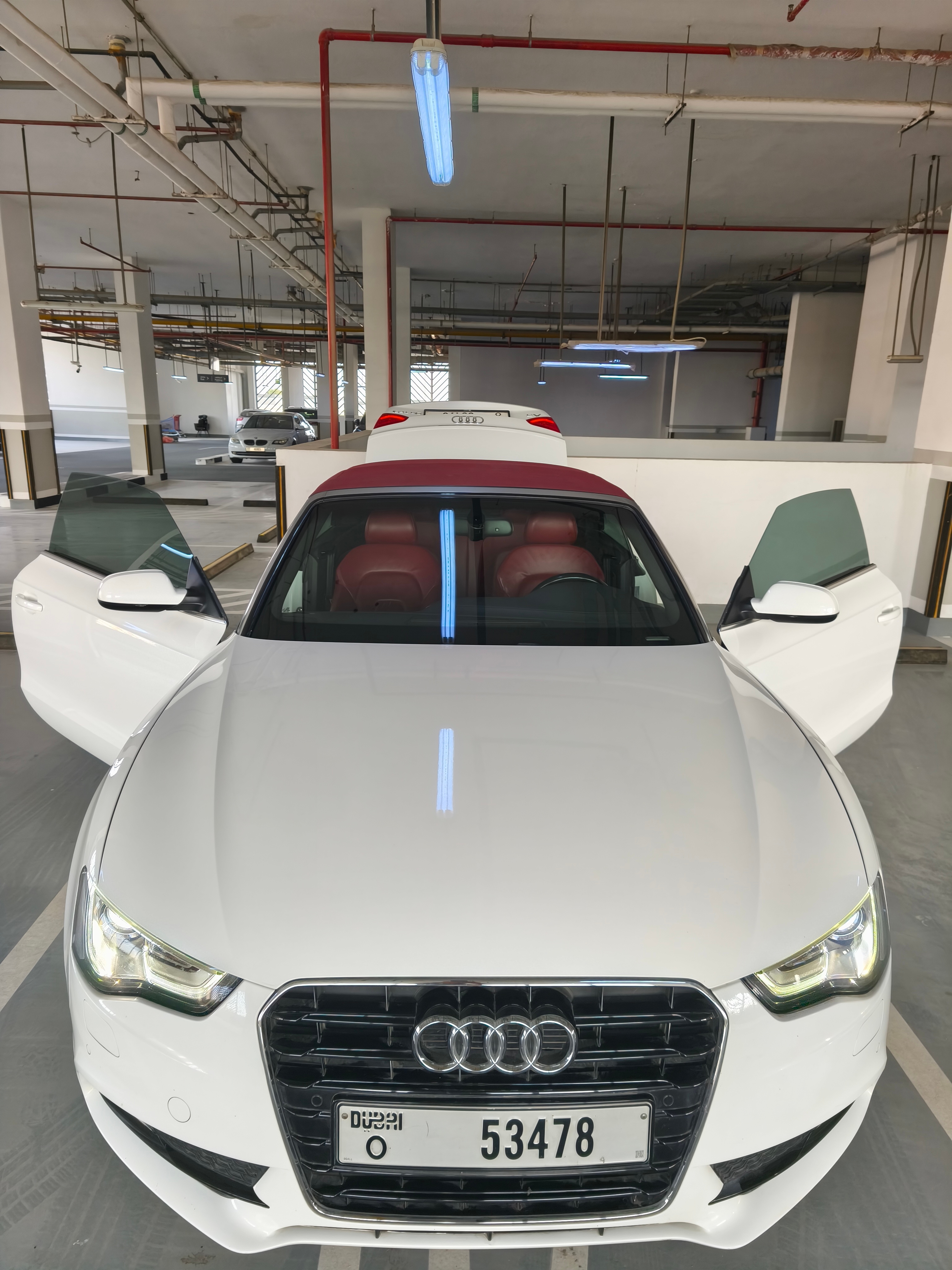 White Audi A5 Convertible 2015
