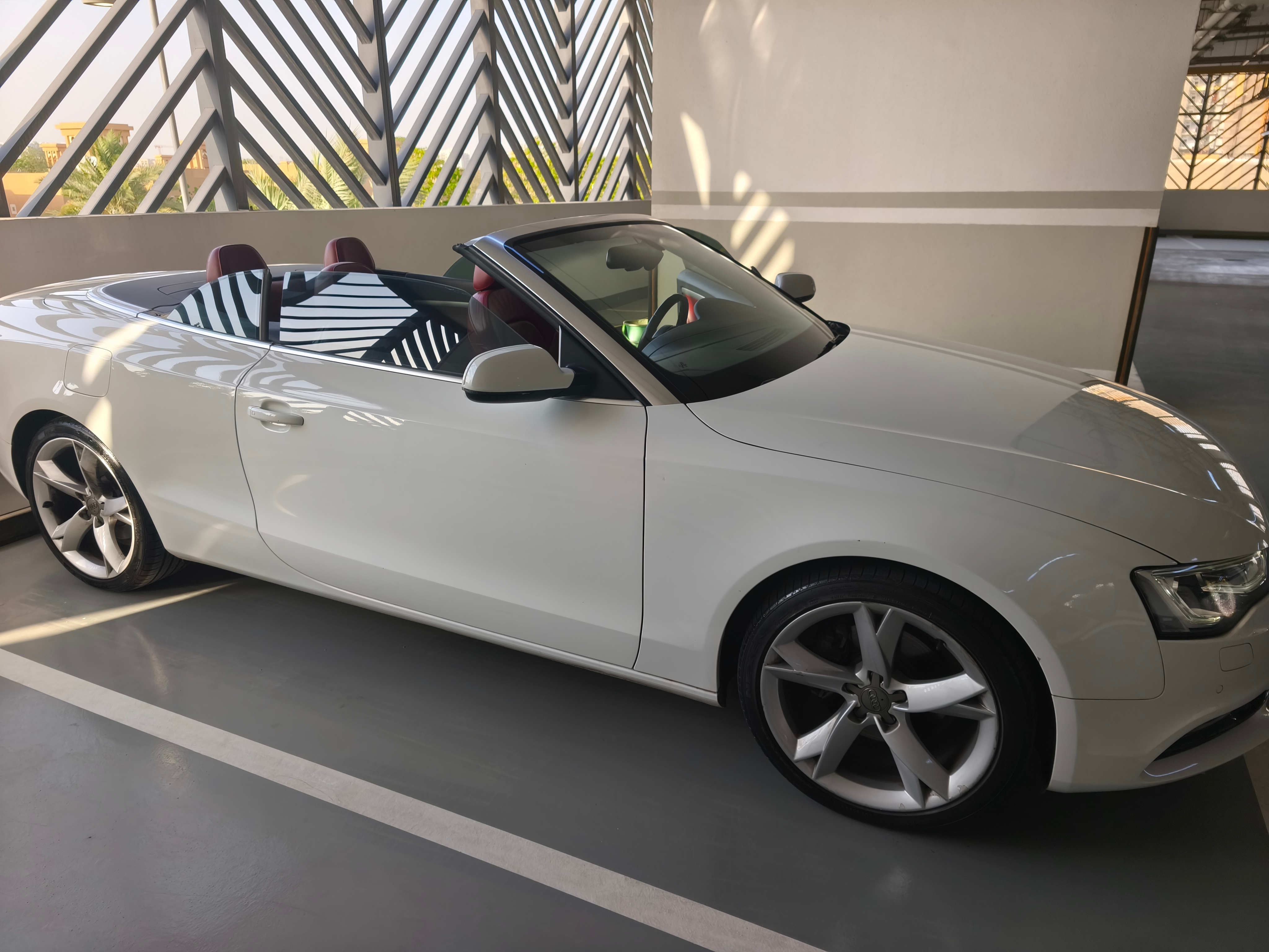 White Audi A5 Convertible 2015