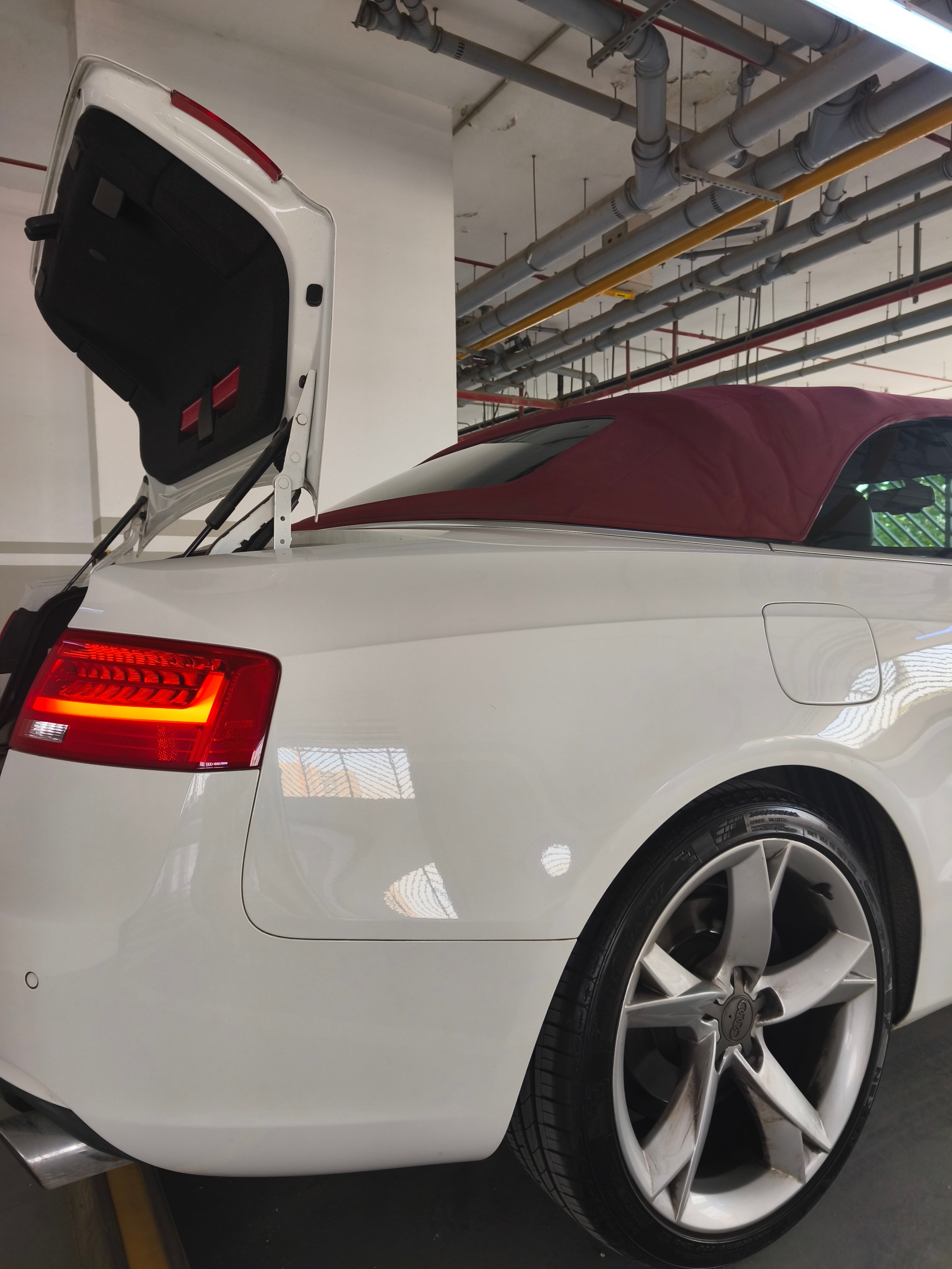 White Audi A5 Convertible 2015