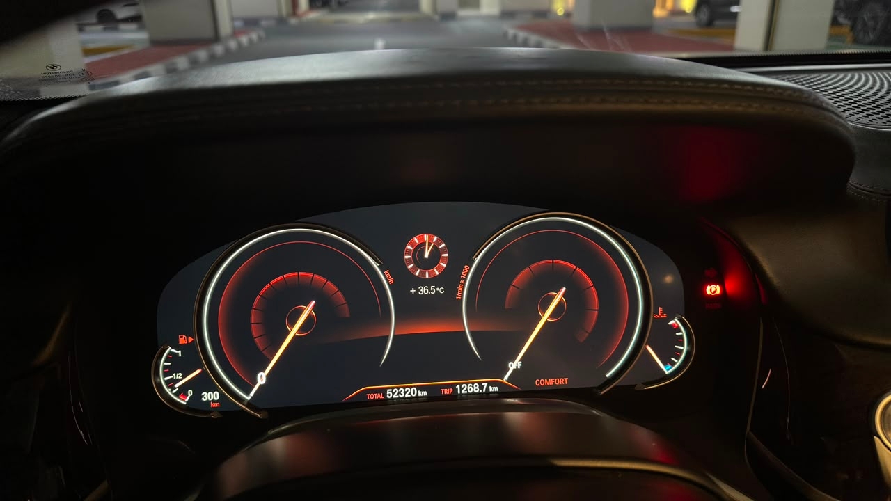 Blue BMW 730Li 2017