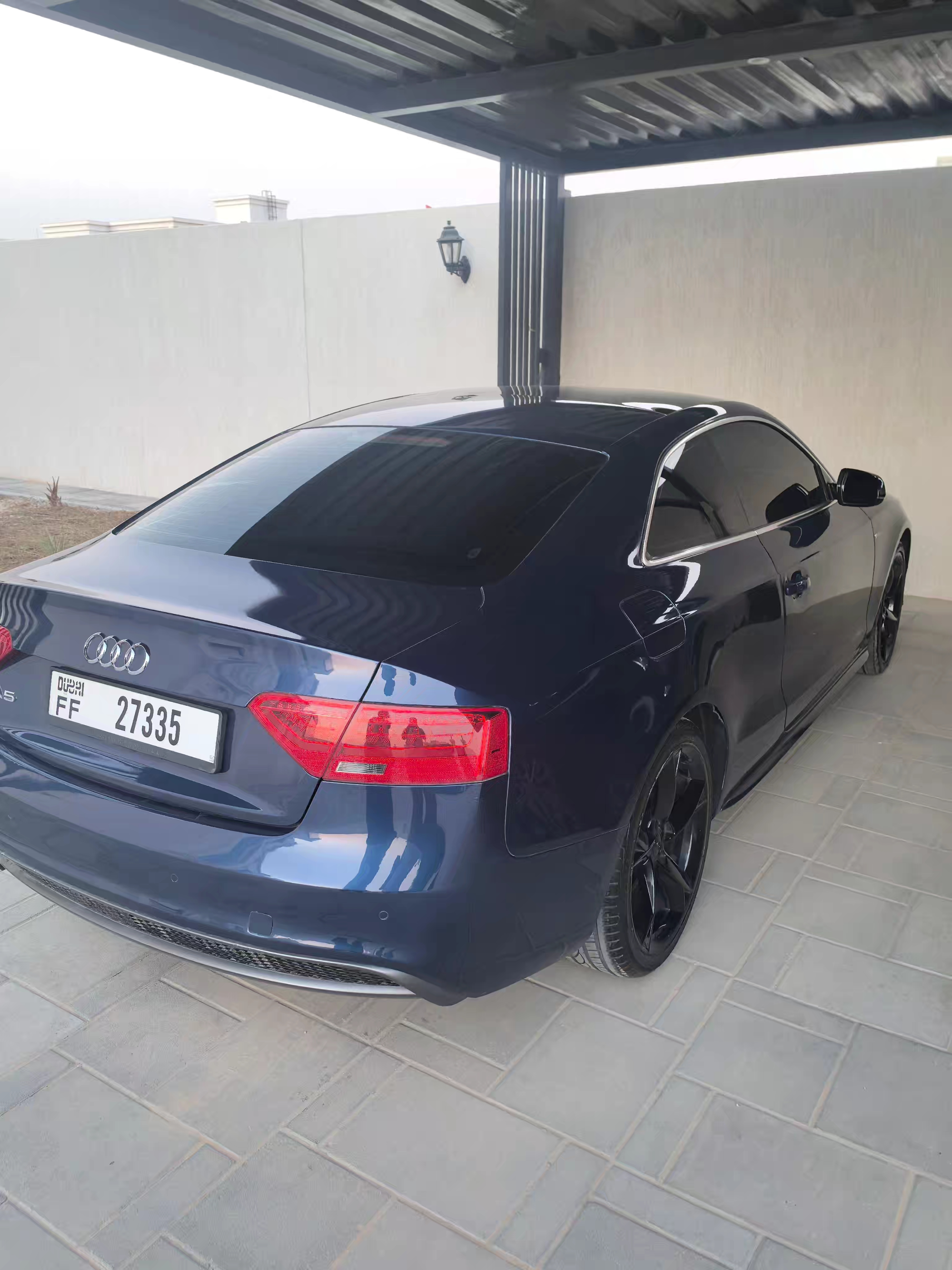Blue Audi A5 S Line 2014