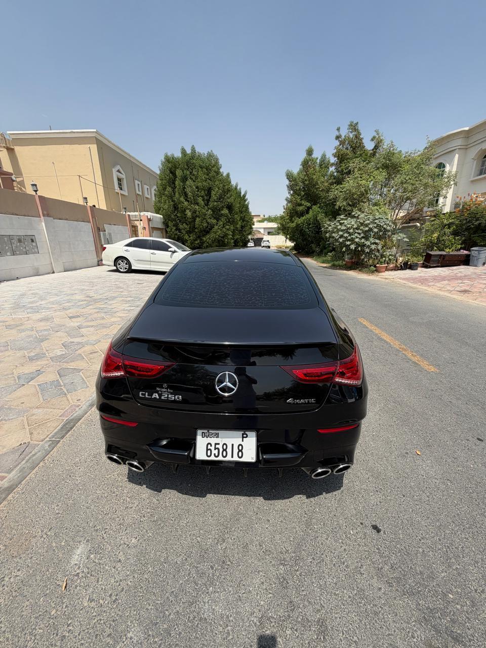 Black Mercedes Benz CLA250 2020