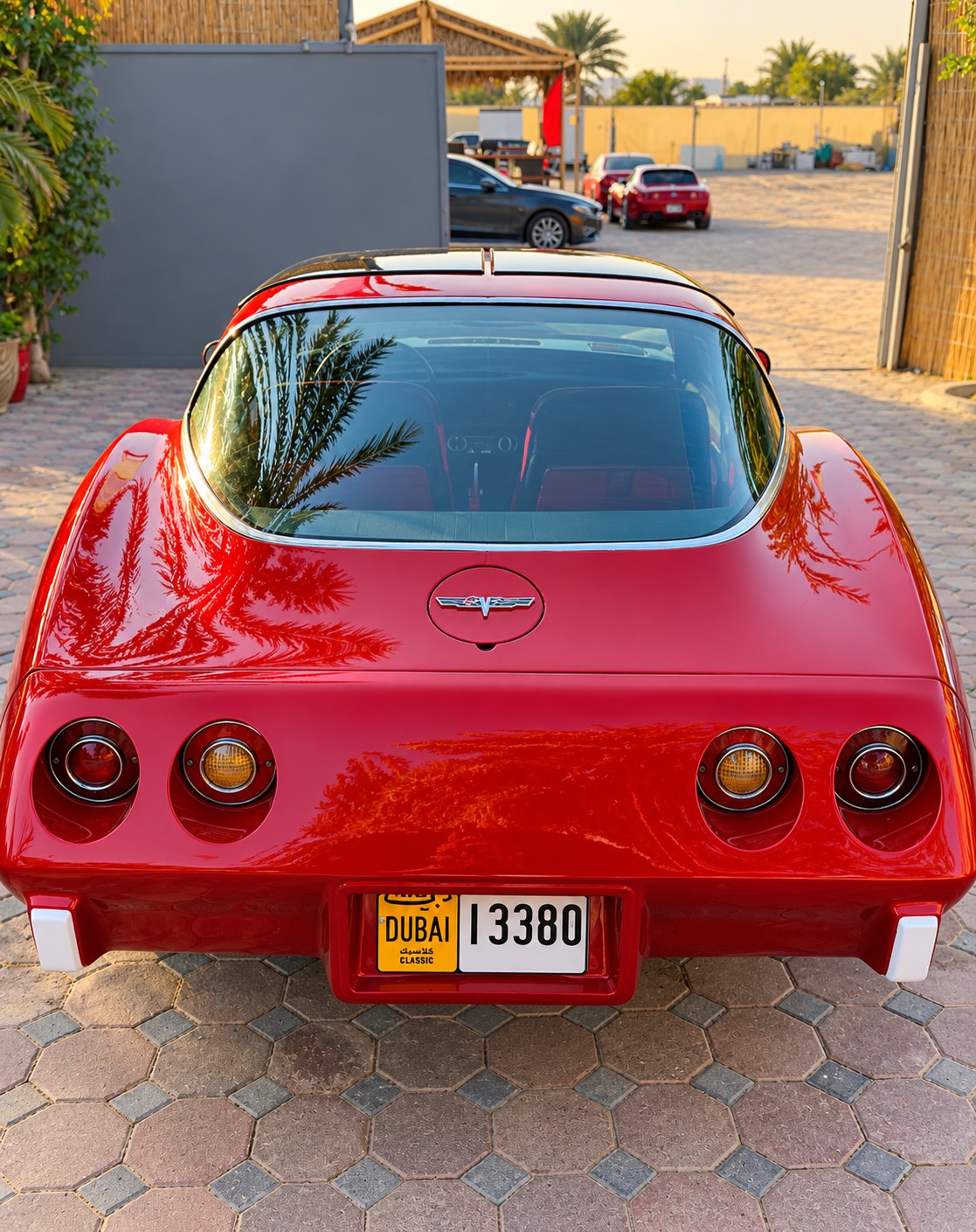 Red Chevrolet Corvette Stingray 1980