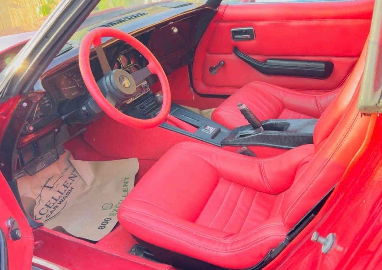 Red Chevrolet Corvette Stingray 1980