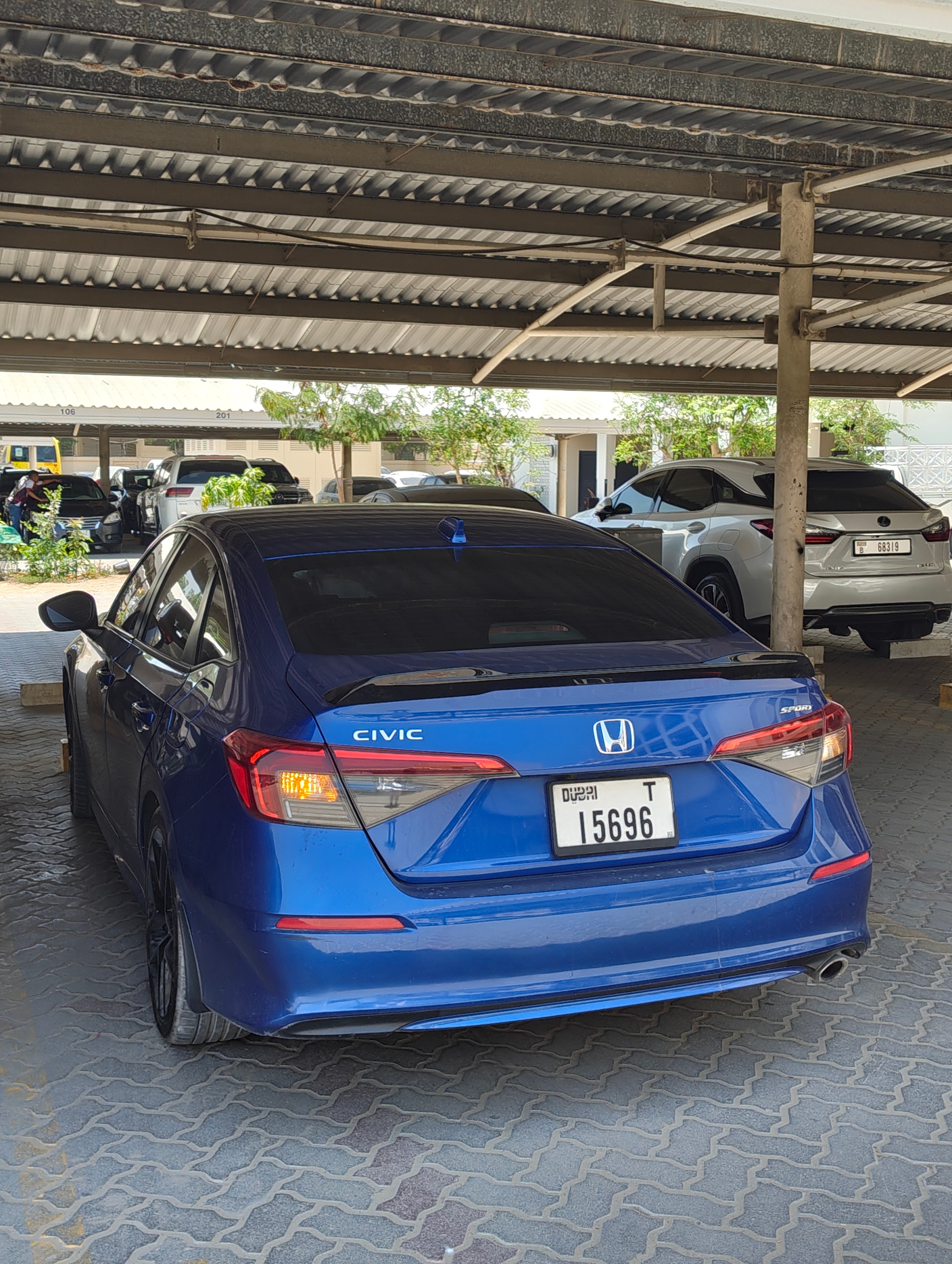 Blue Honda Civic Sport 2022