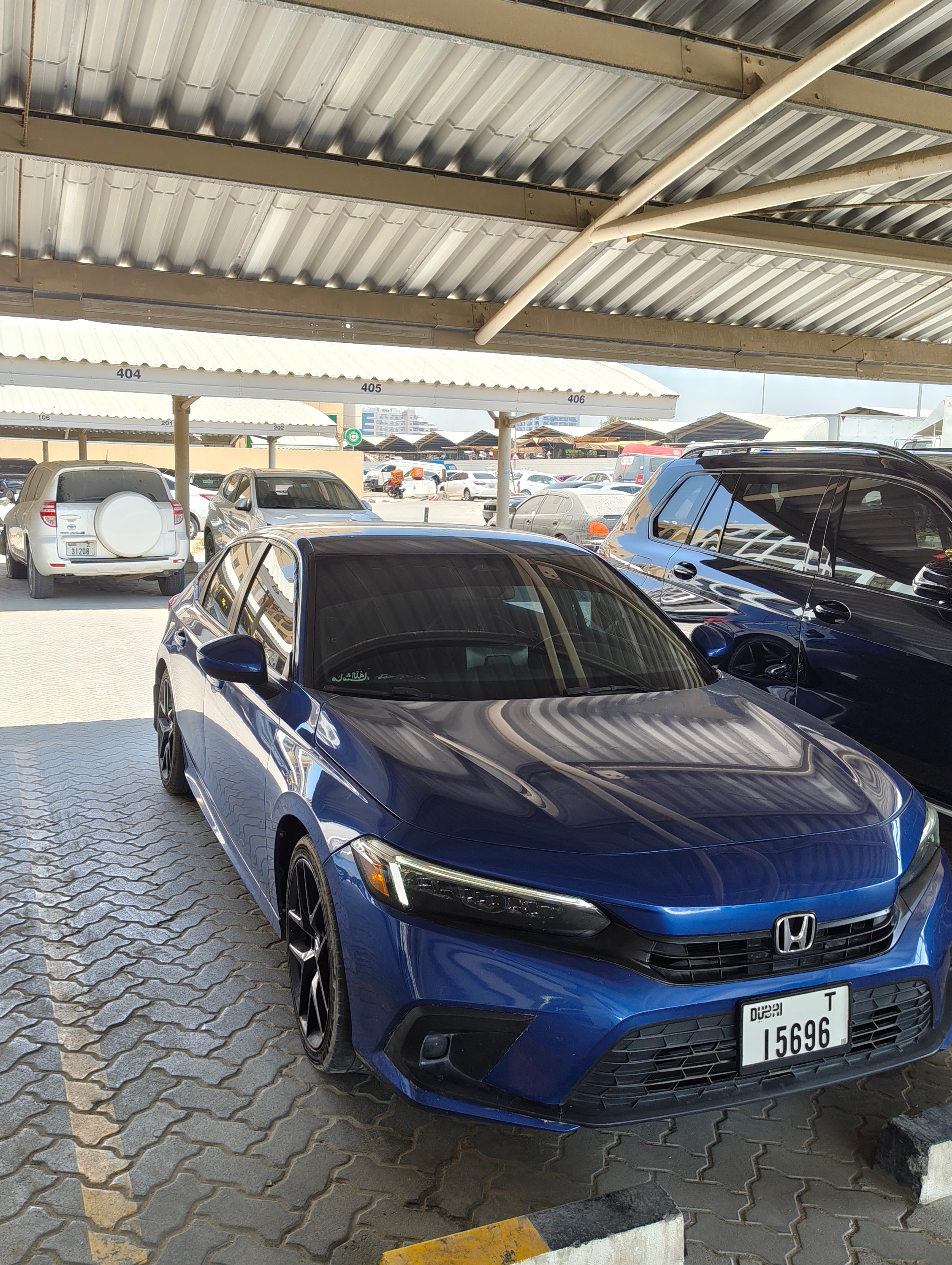 Blue Honda Civic Sport 2022
