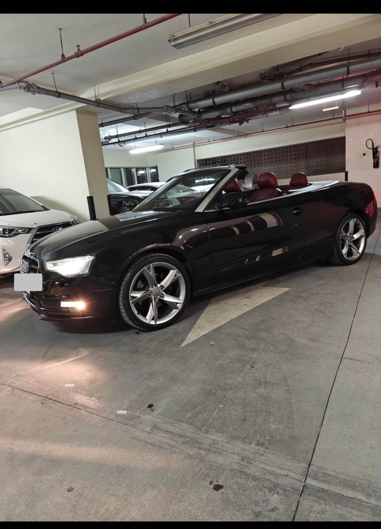 Черный Audi A5 Convertible 2015 год