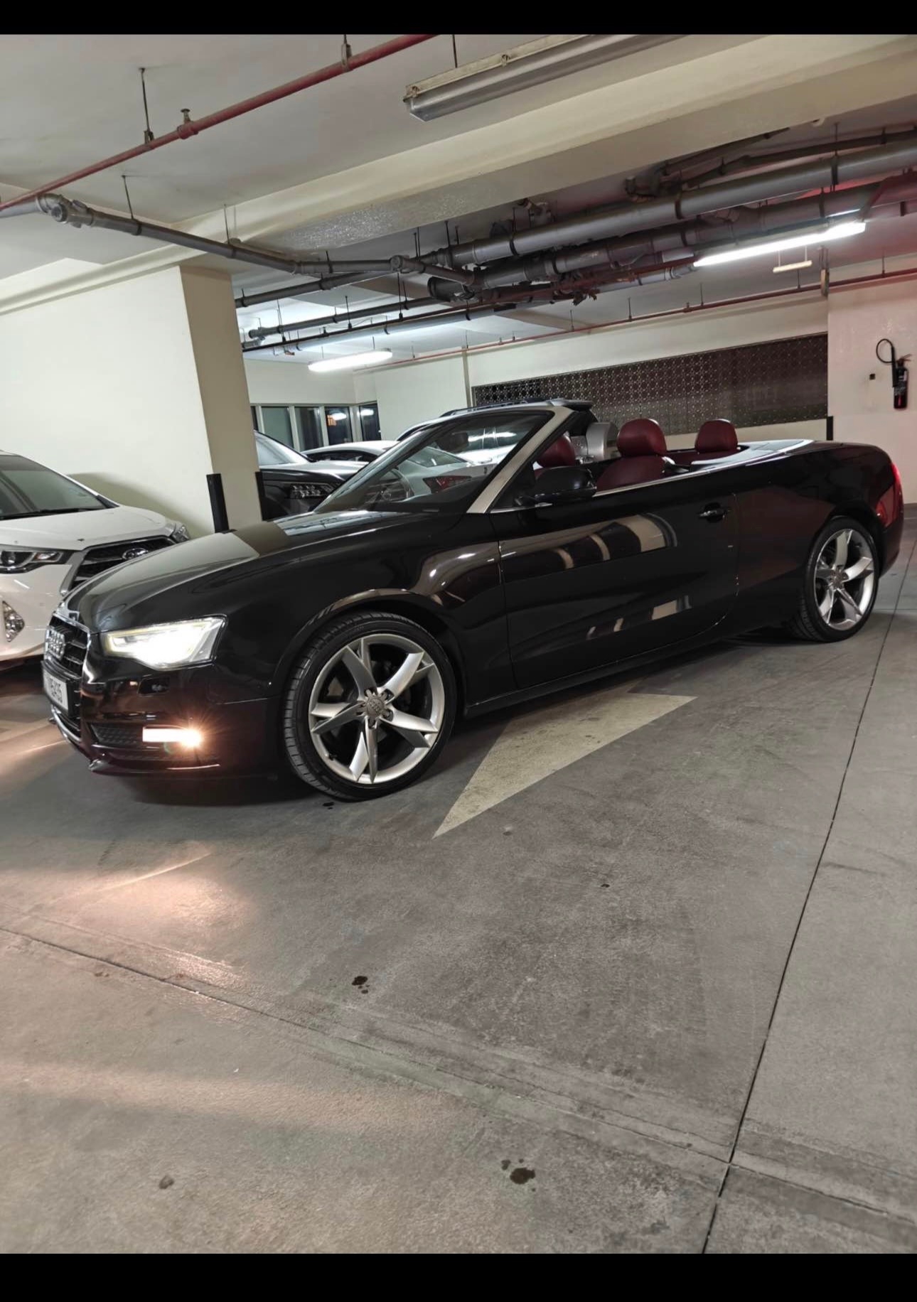 Черный Audi A5 Convertible 2015 год