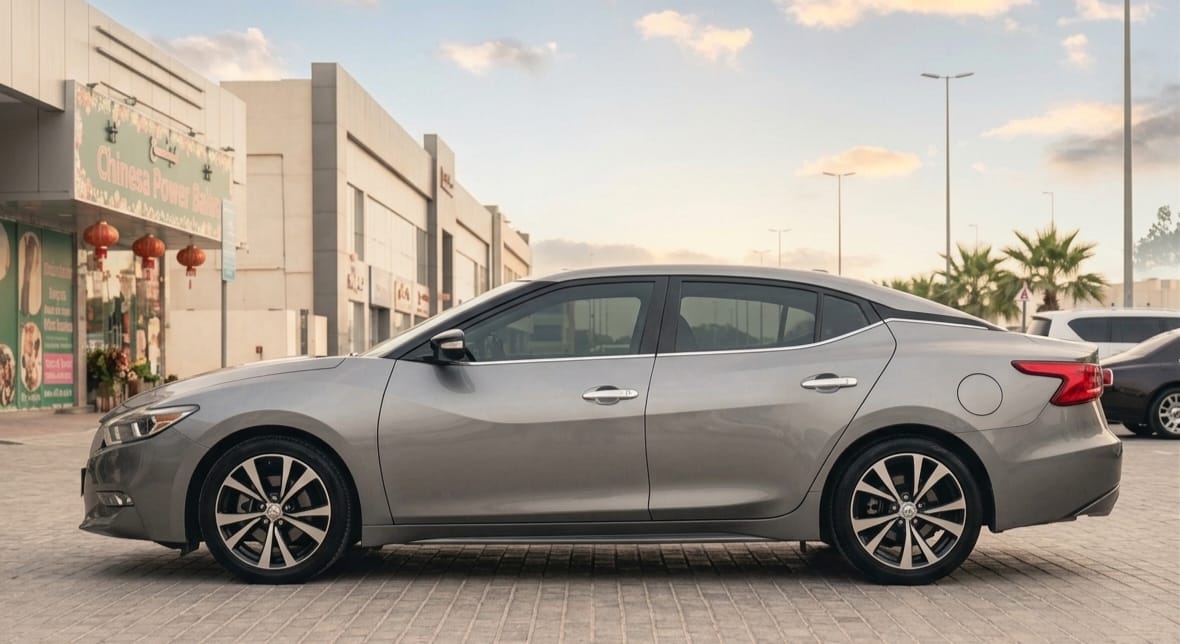 Gray Nissan Maxima 3.5 SE 2016