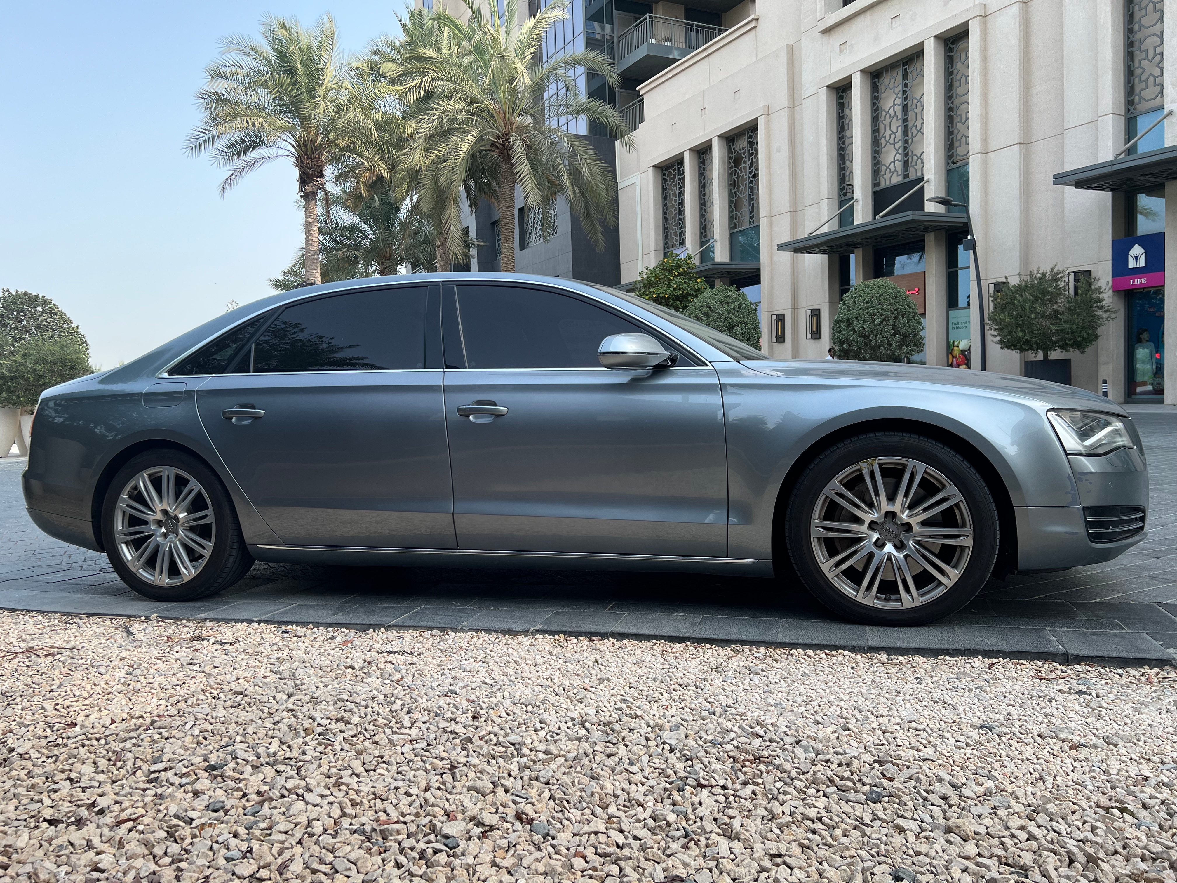 Gray Audi A8 L 55 TFSI 2011
