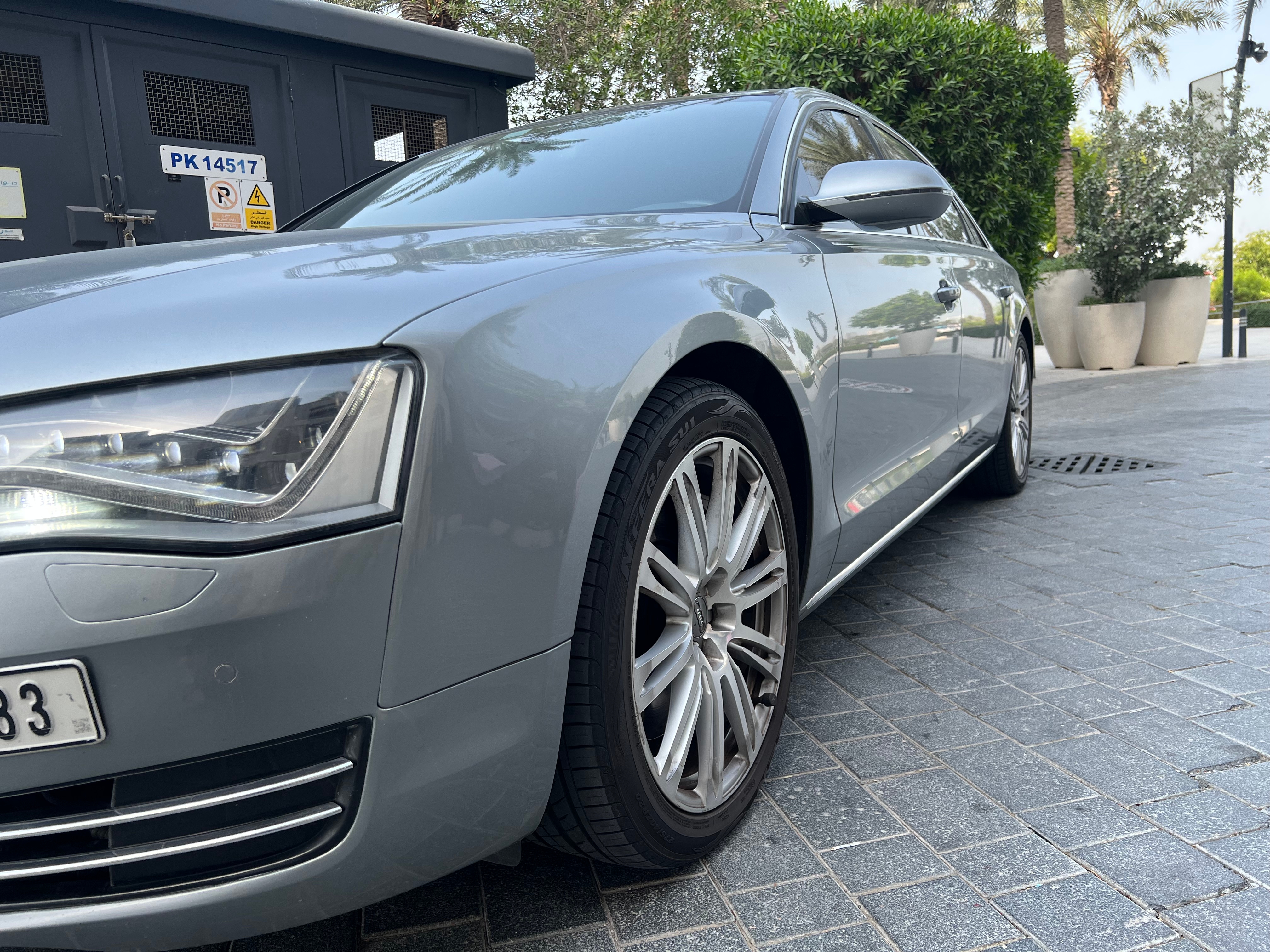 Gray Audi A8 L 55 TFSI 2011