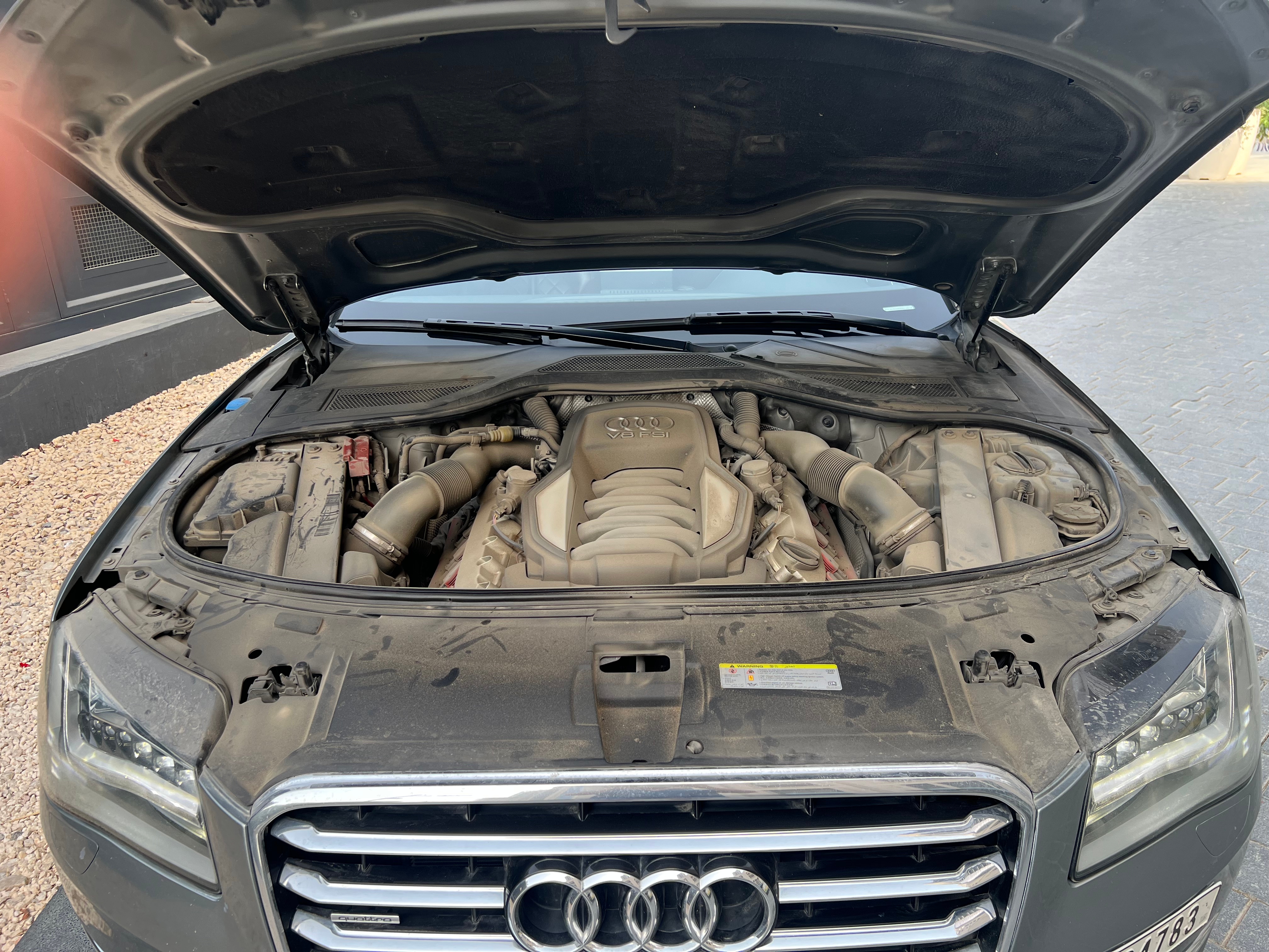 Gray Audi A8 L 55 TFSI 2011