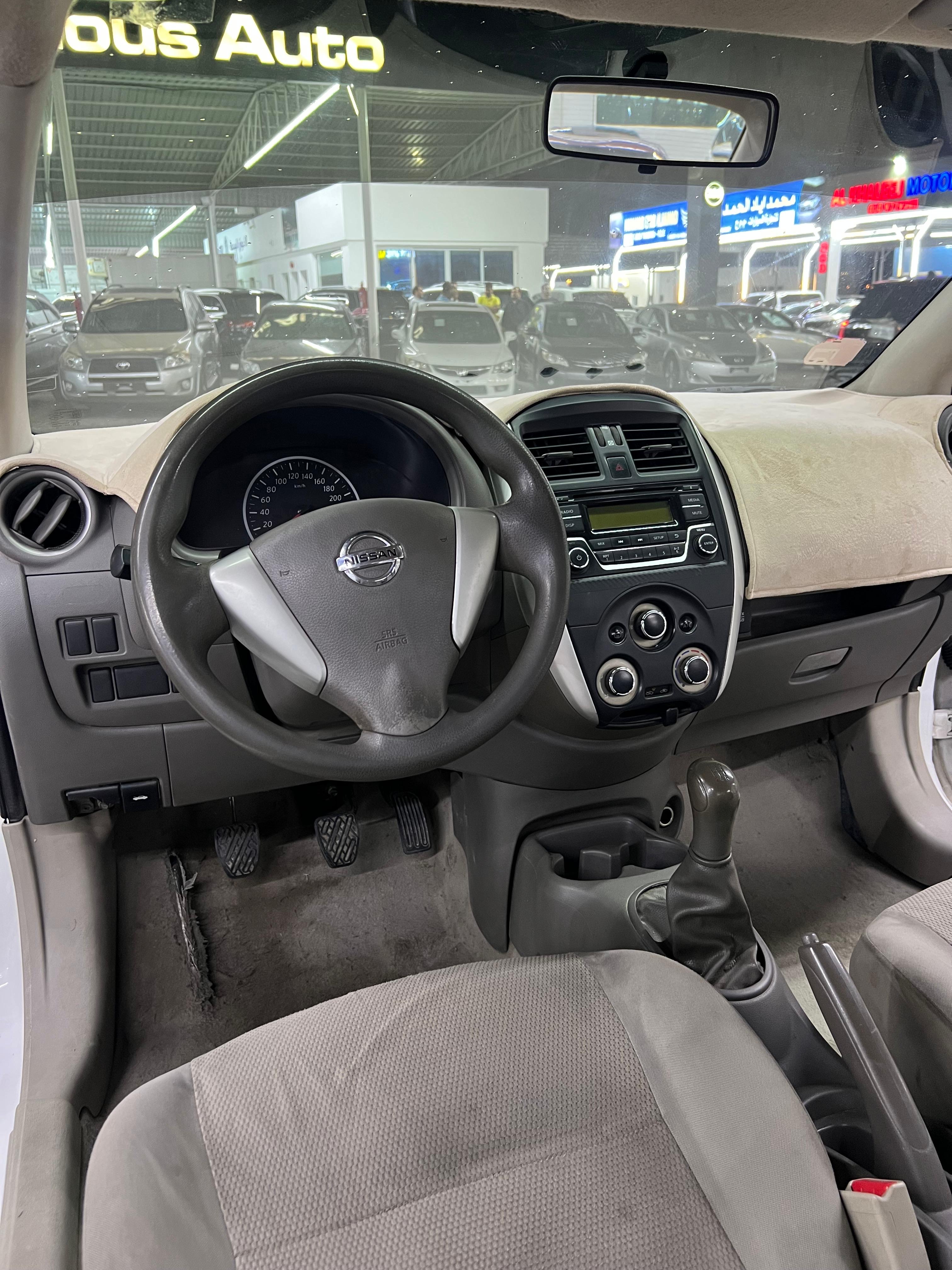 White Nissan Sunny 2016