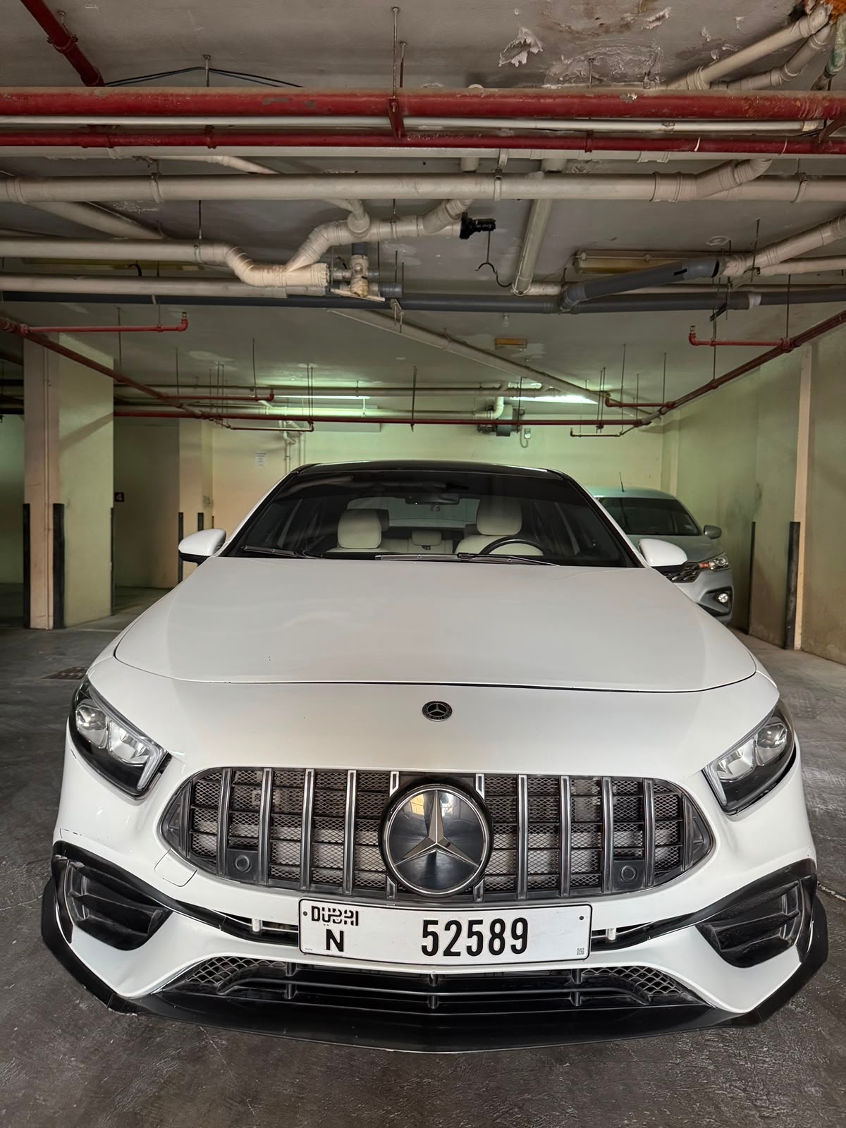 White Mercedes Benz A220 2020