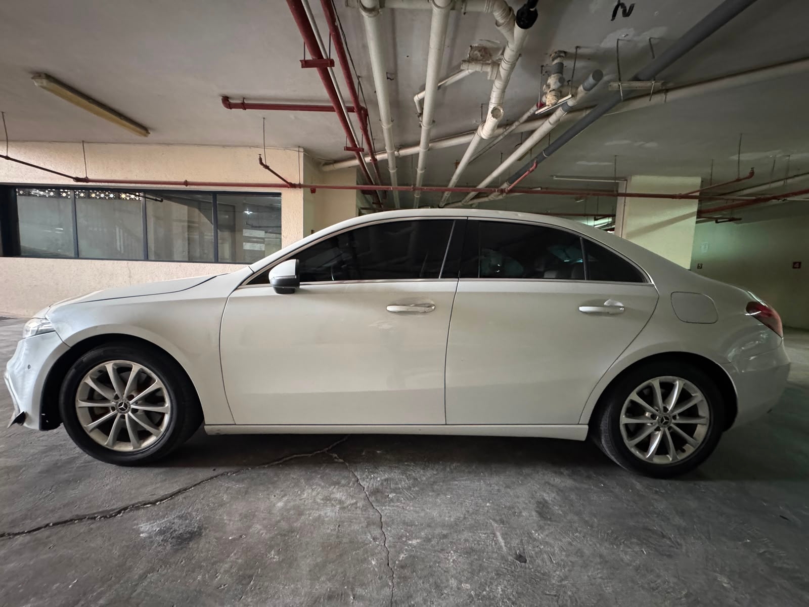 White Mercedes Benz A220 2020