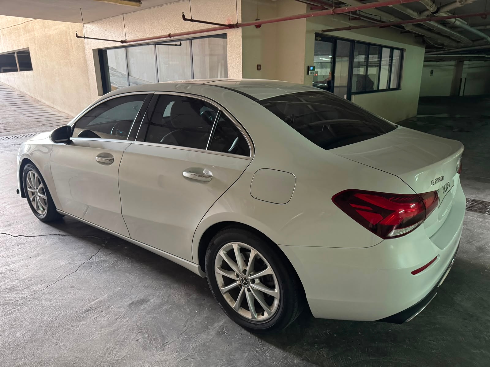 White Mercedes Benz A220 2020