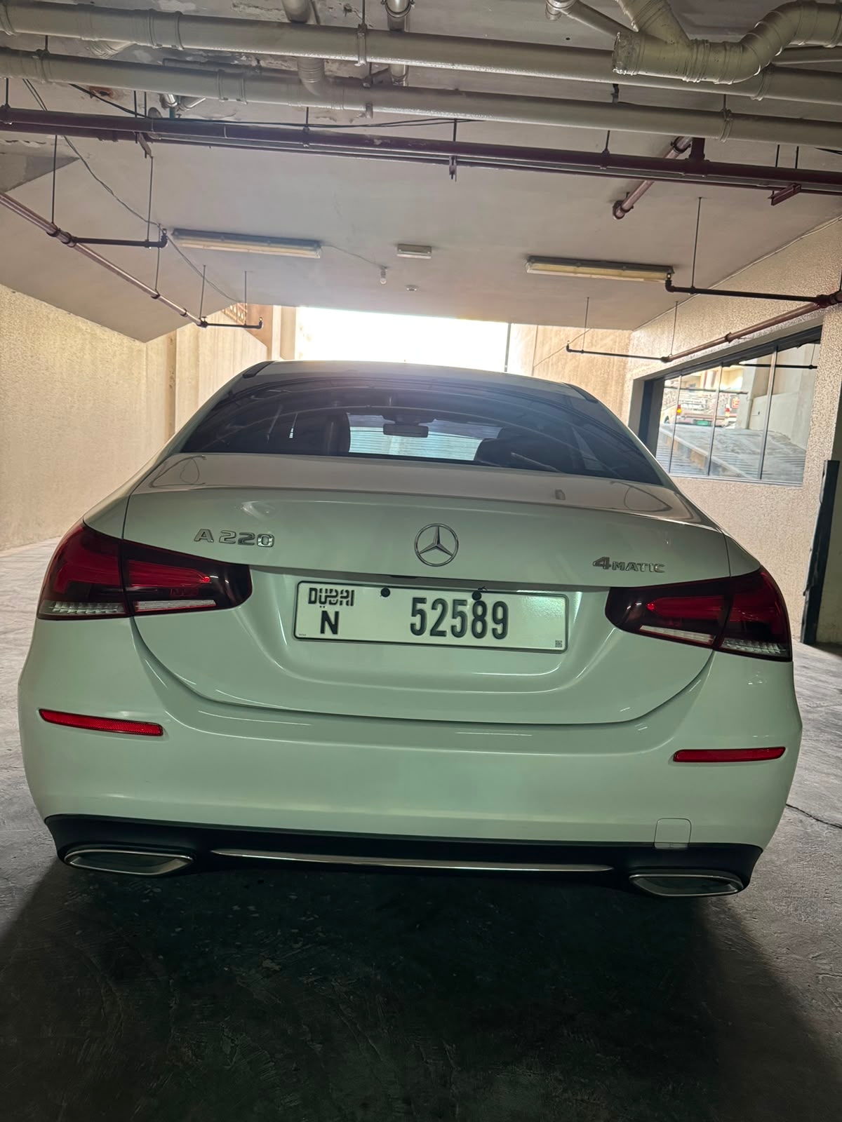 White Mercedes Benz A220 2020