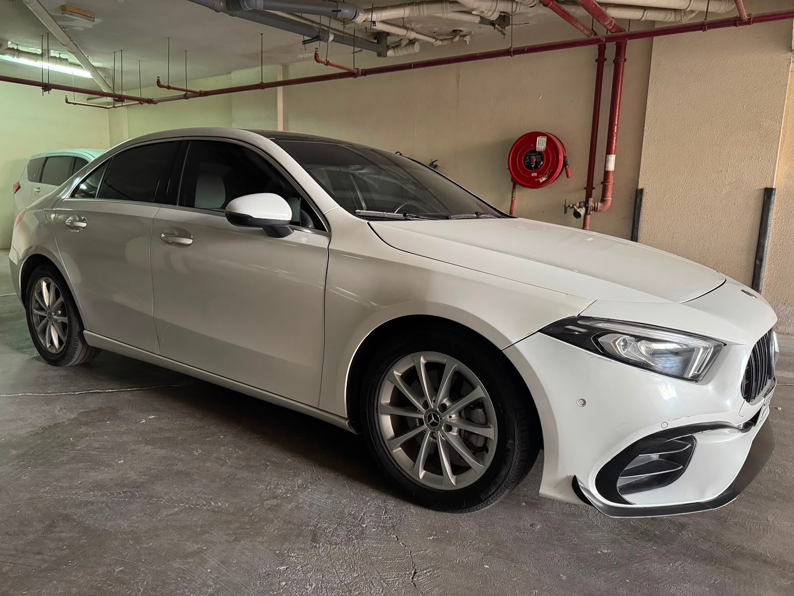 White Mercedes Benz A220 2020