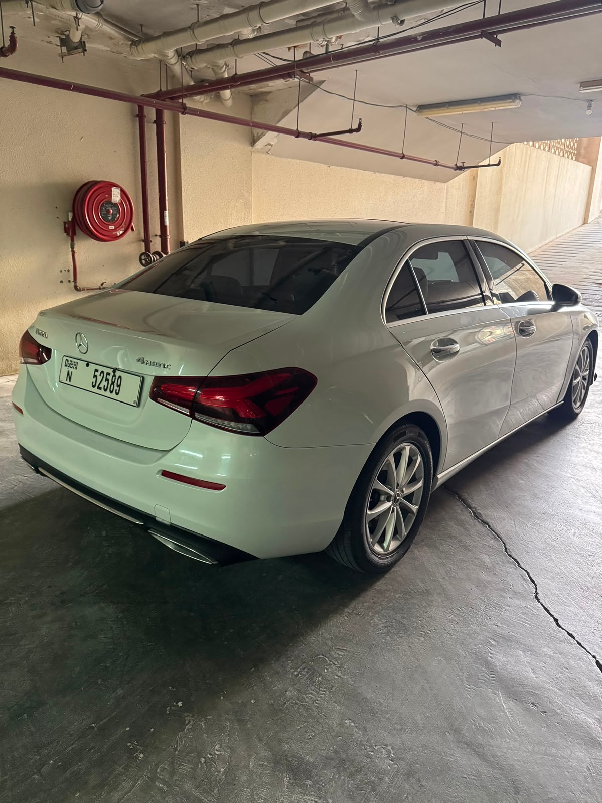 White Mercedes Benz A220 2020