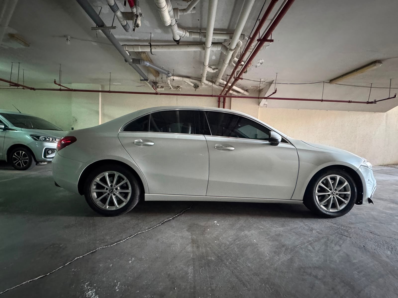 White Mercedes Benz A220 2020