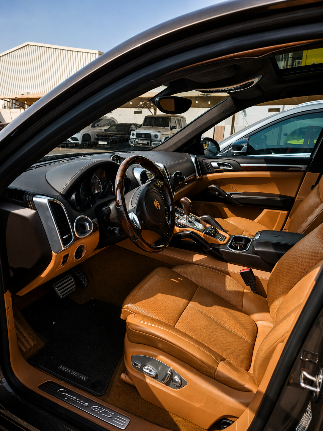 Dark Brown Porsche Cayenne GTS 2014