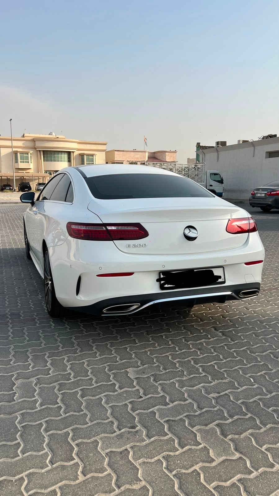 White Mercedes Benz E200 2021