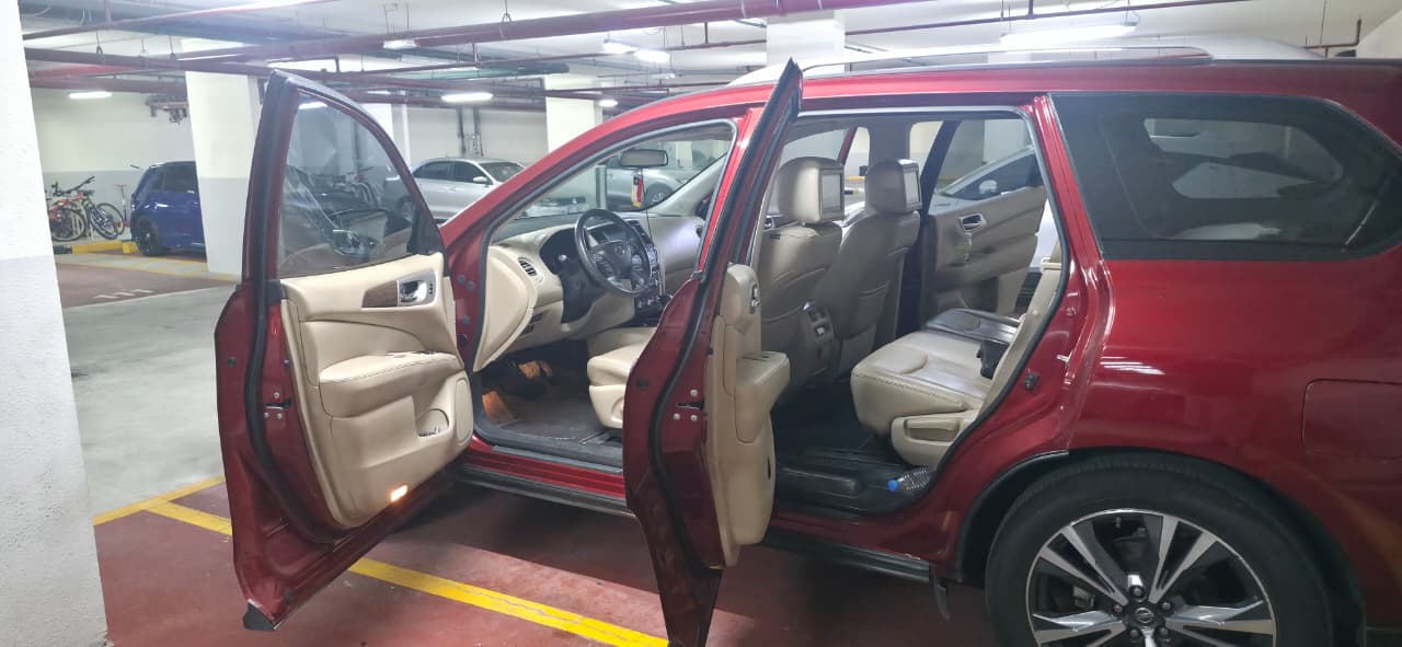 Red Nissan Pathfinder SL 2019