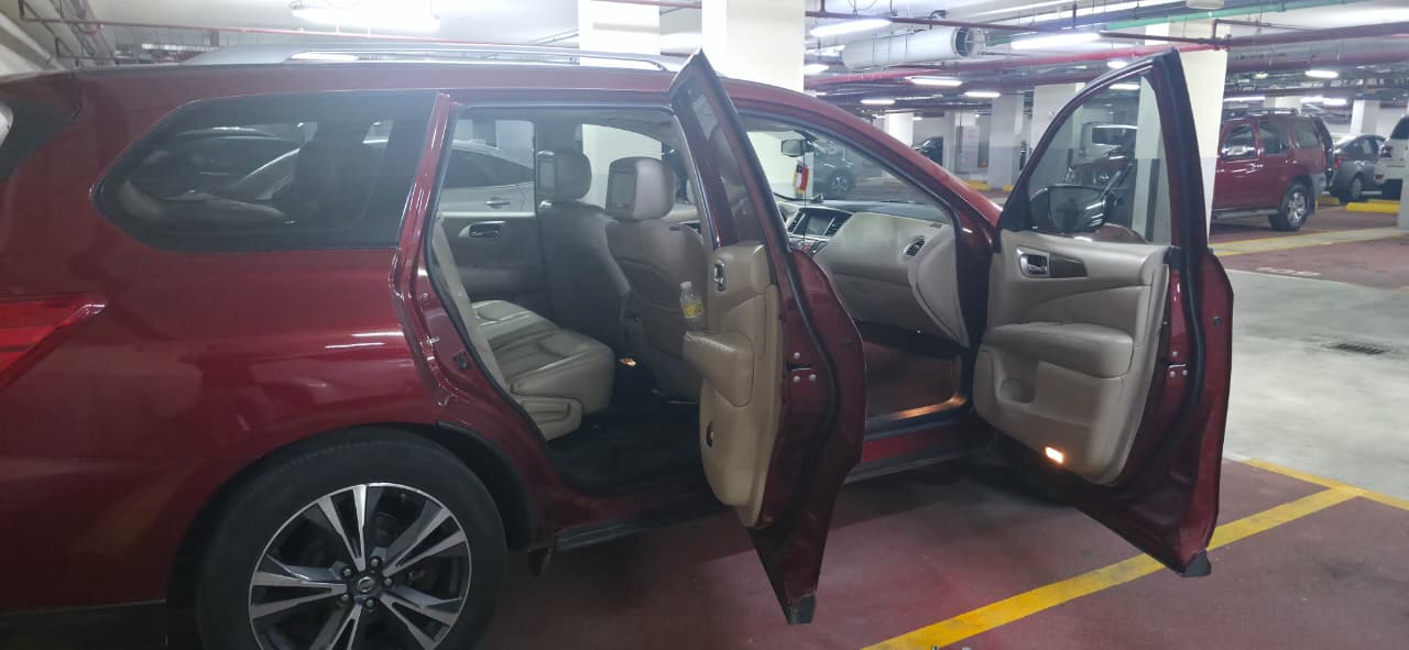 Red Nissan Pathfinder SL 2019