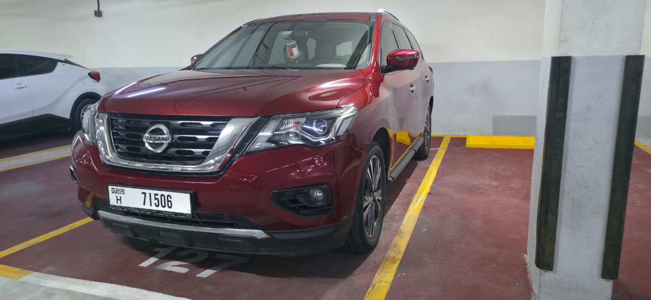 Red Nissan Pathfinder SL 2019