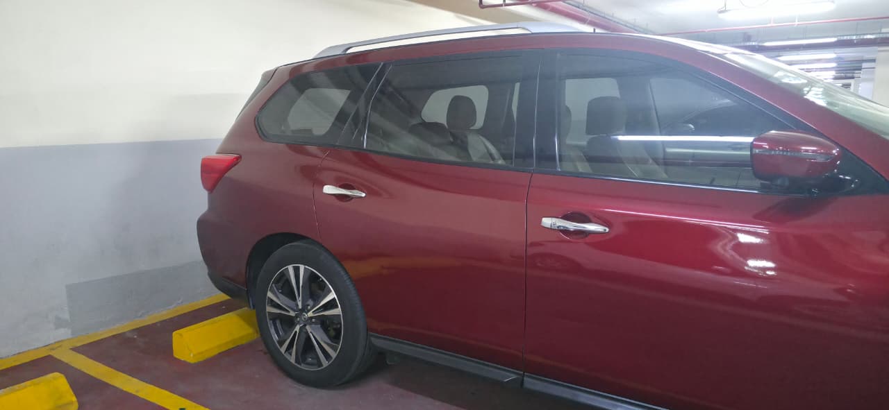 Red Nissan Pathfinder SL 2019