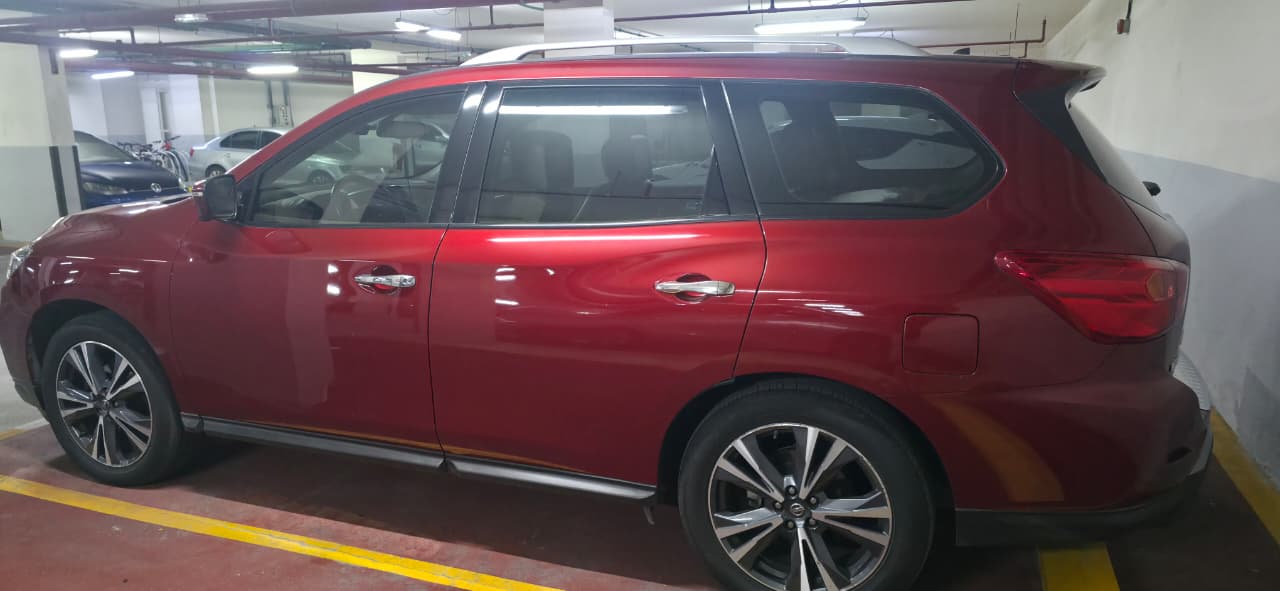Red Nissan Pathfinder SL 2019