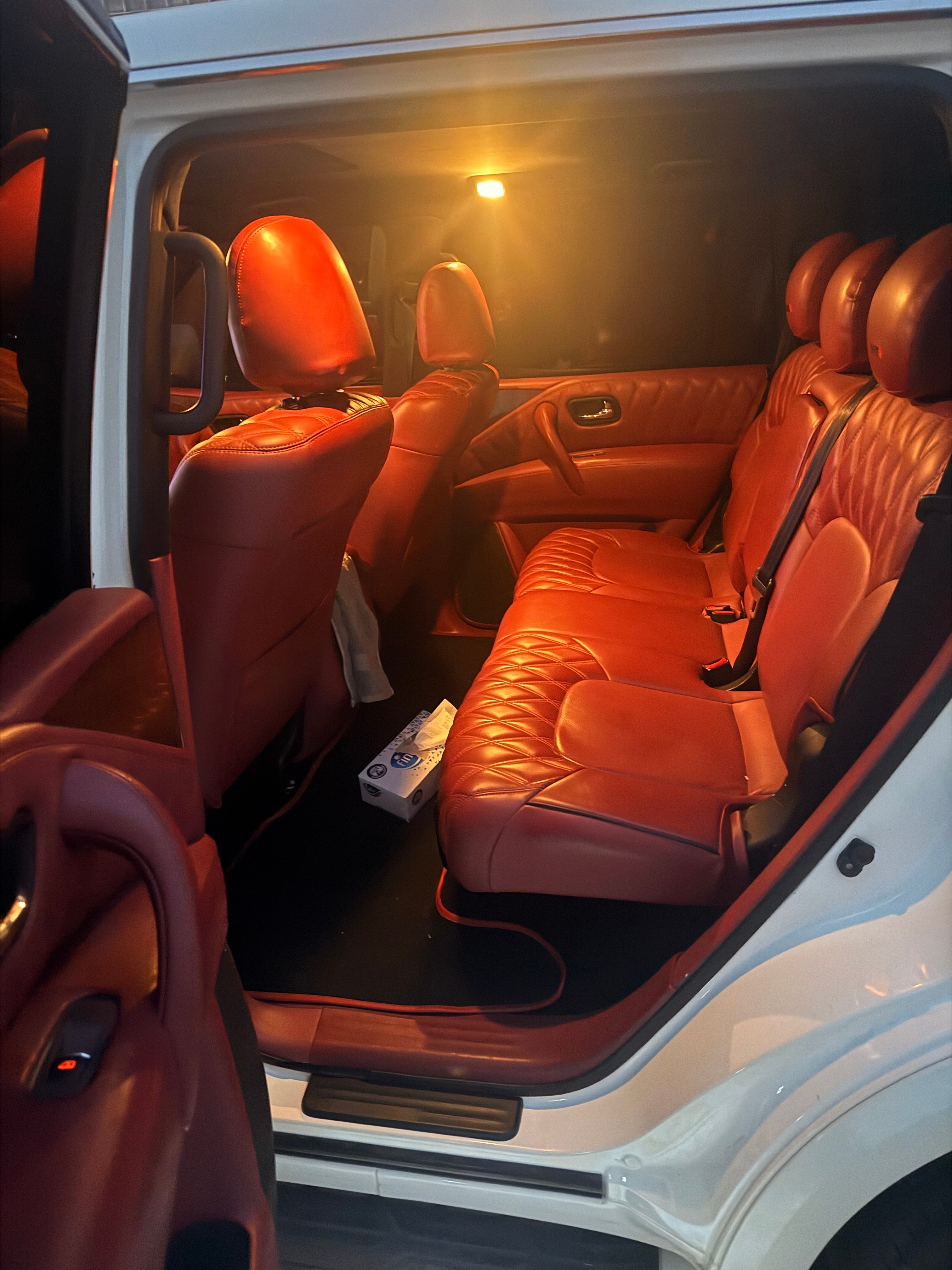White Nissan Patrol Platinum V8 2014