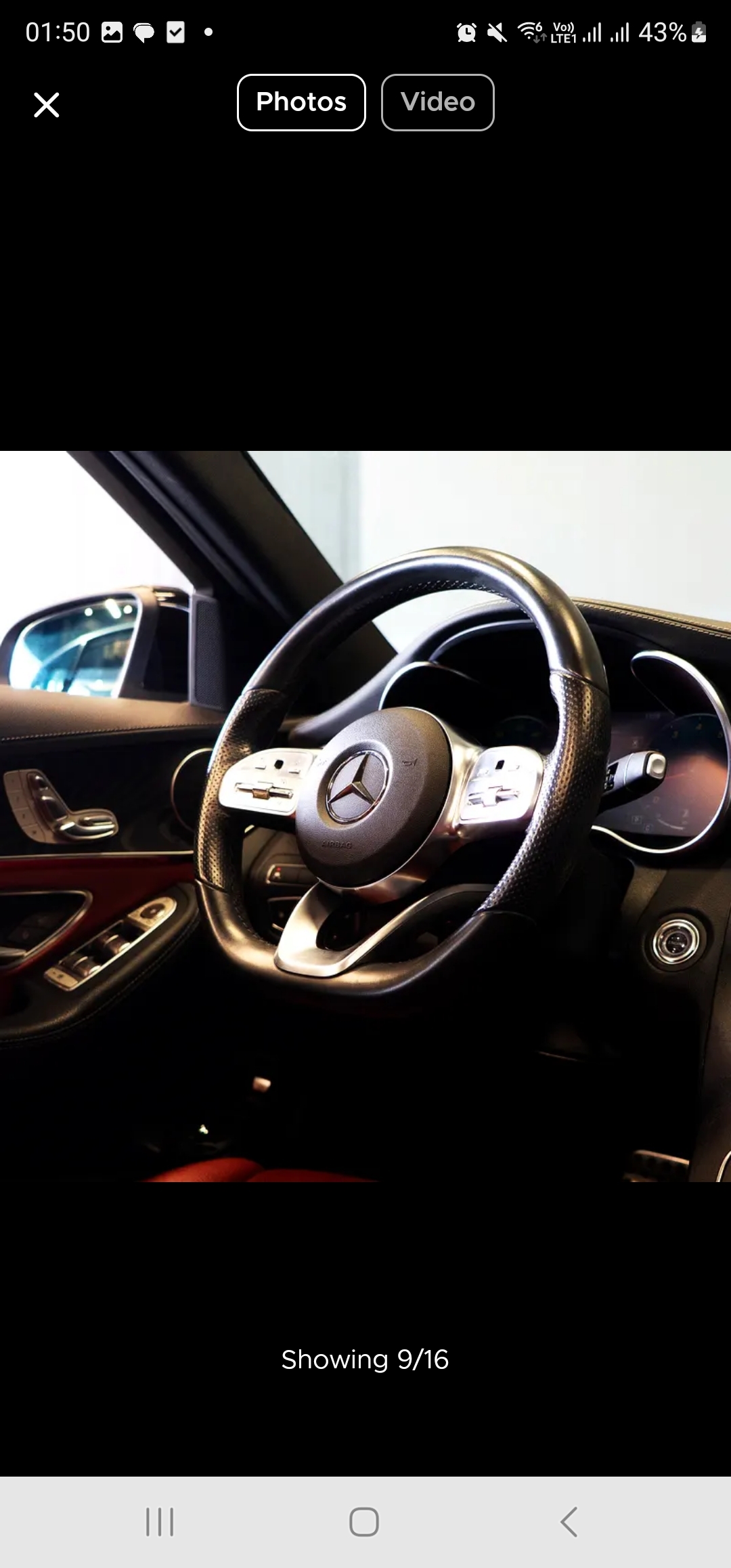 Siyah Mercedes Benz C200 AMG LINE 2021