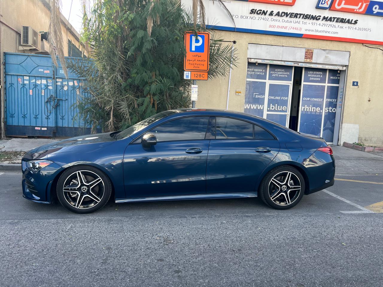 Blauw Mercedes Benz CLA CLA250 2020
